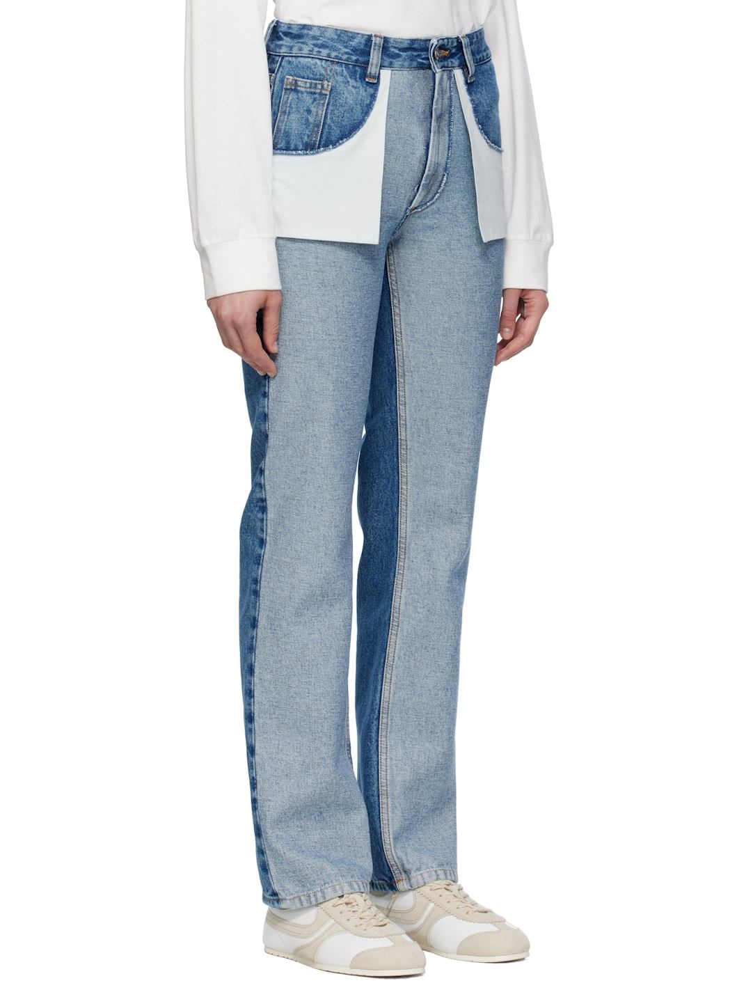 Blue Straight-leg Jeans - 2