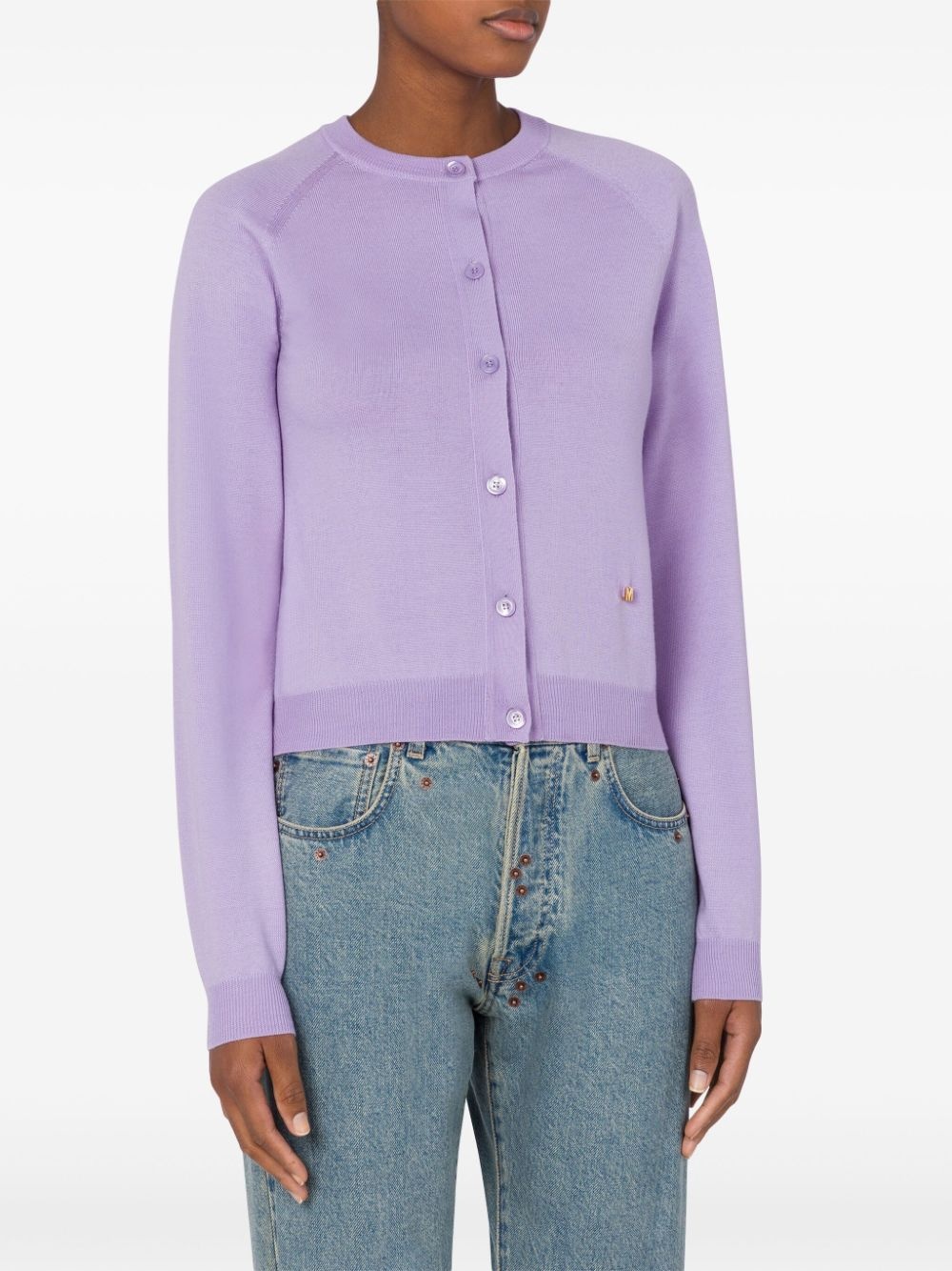 cut-out virgin wool cardigan - 2