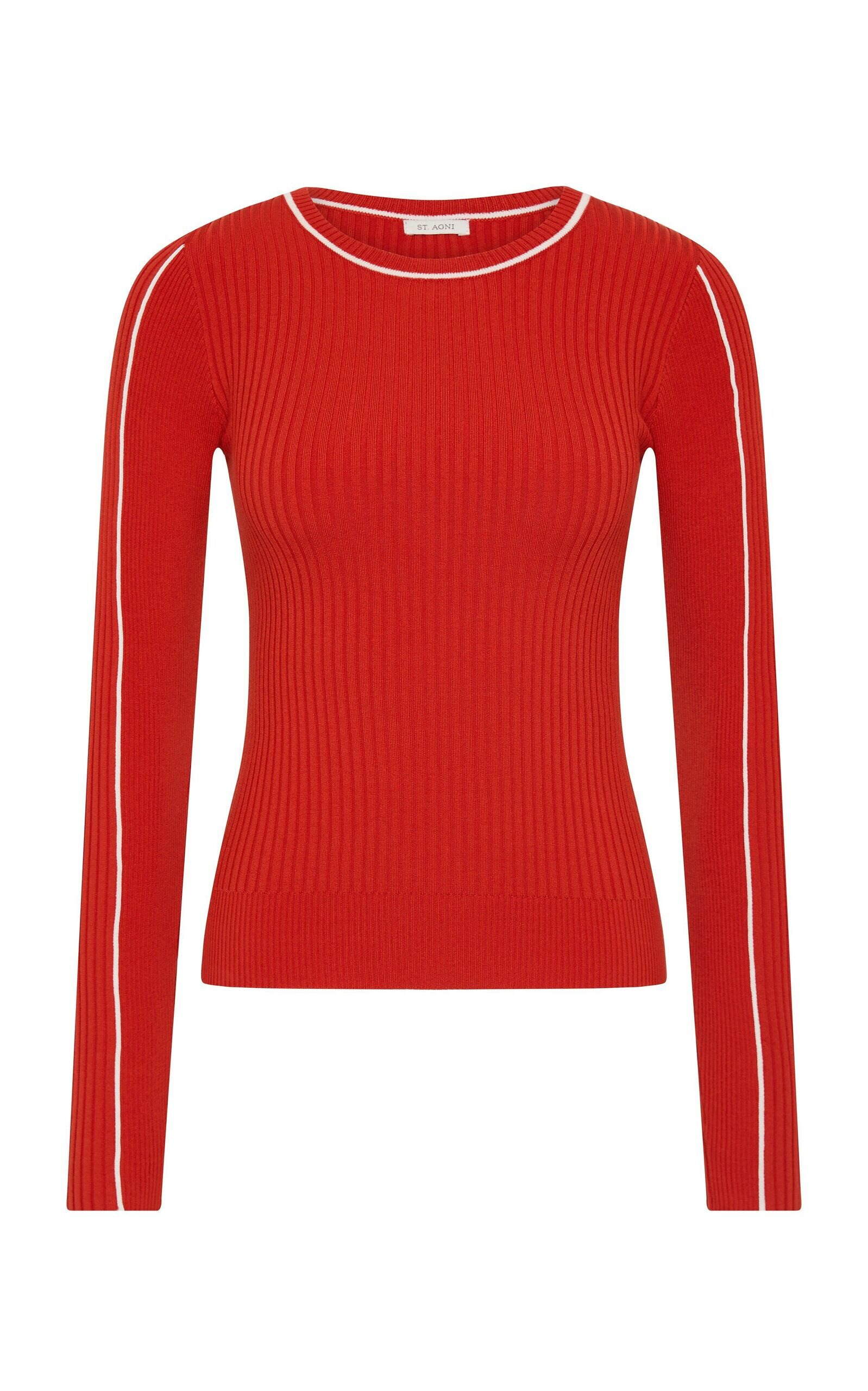Fine Line Long-Sleeve Top red - 1