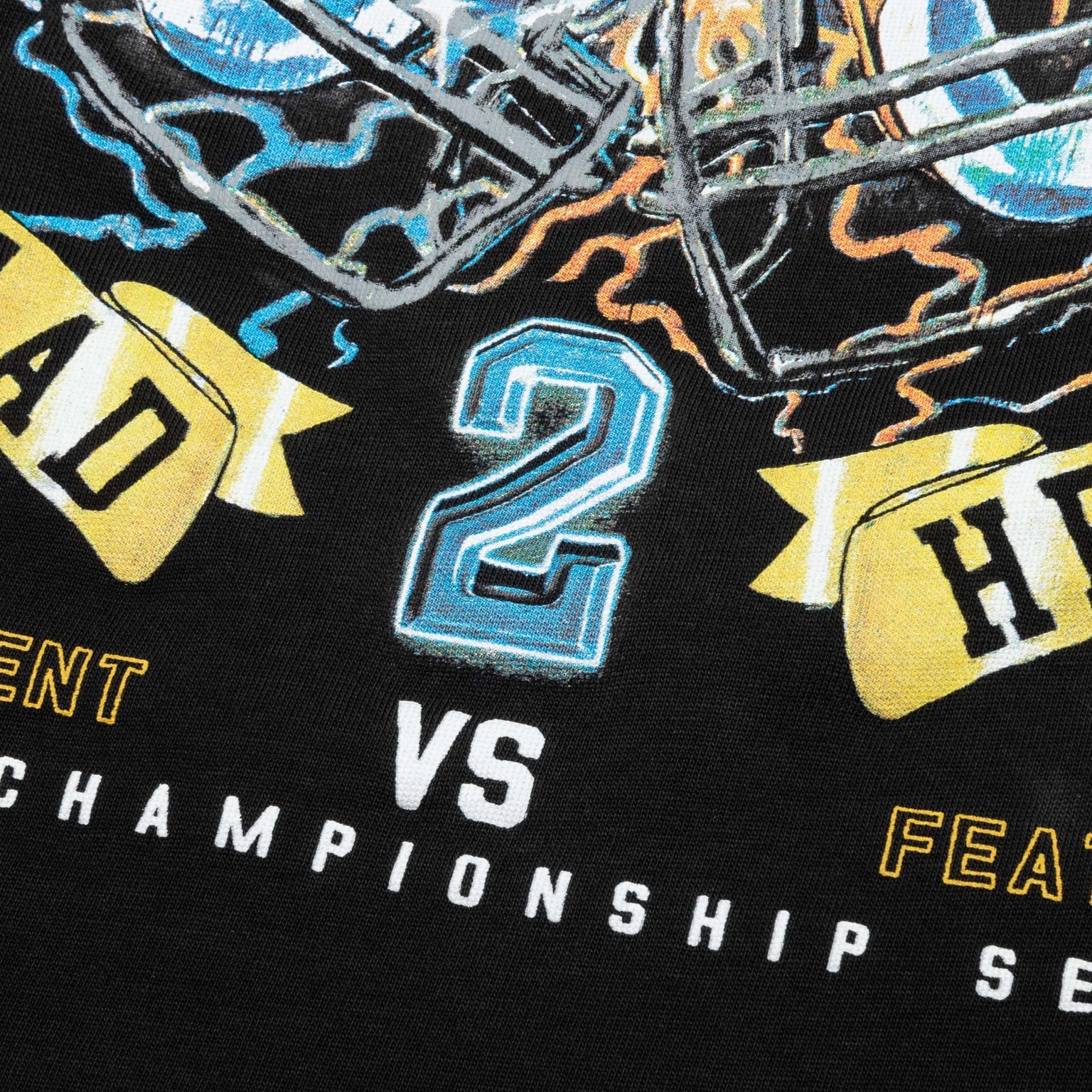FEATURE X REPRESENT HEAD 2 HEAD L/S T-SHIRT - STAINED BLACK - 4