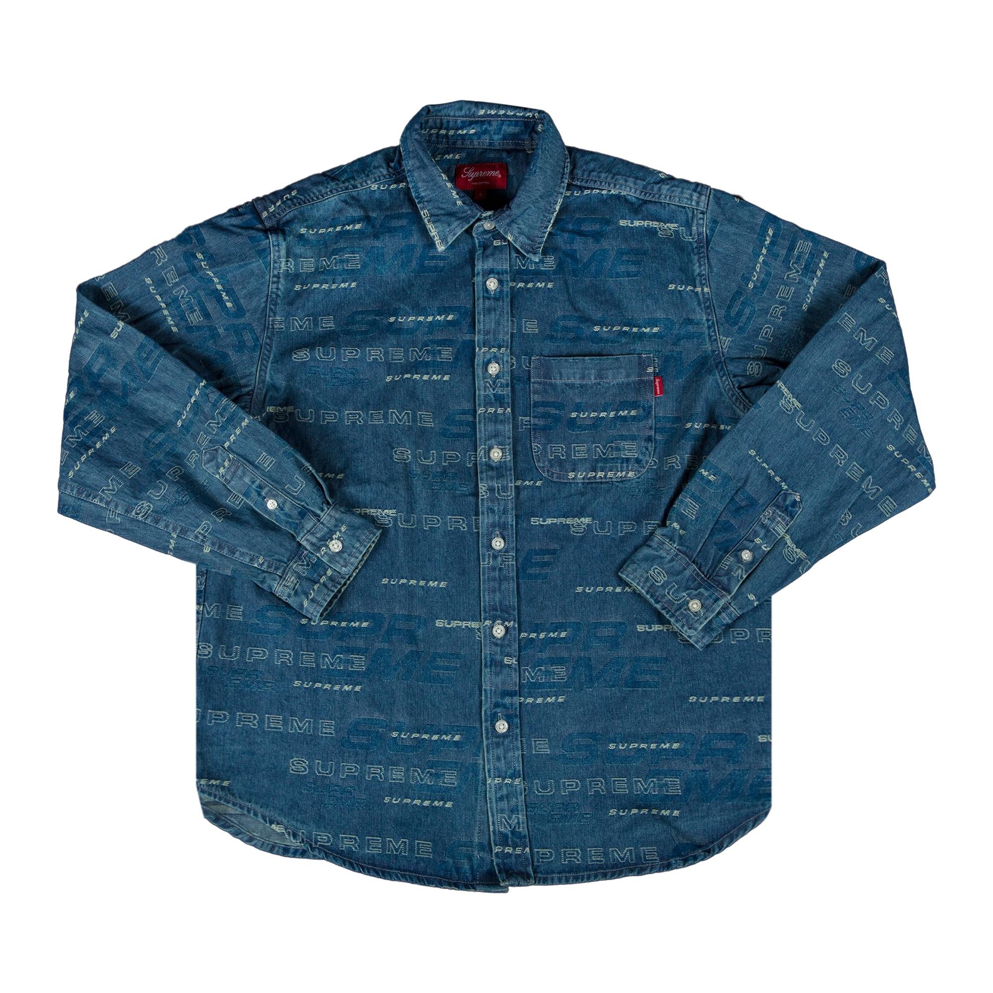 Supreme Supreme Dimensions Logo Denim Shirt 'Blue' | REVERSIBLE