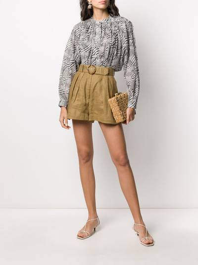 Isabel Marant abstract-print pleated blouse outlook