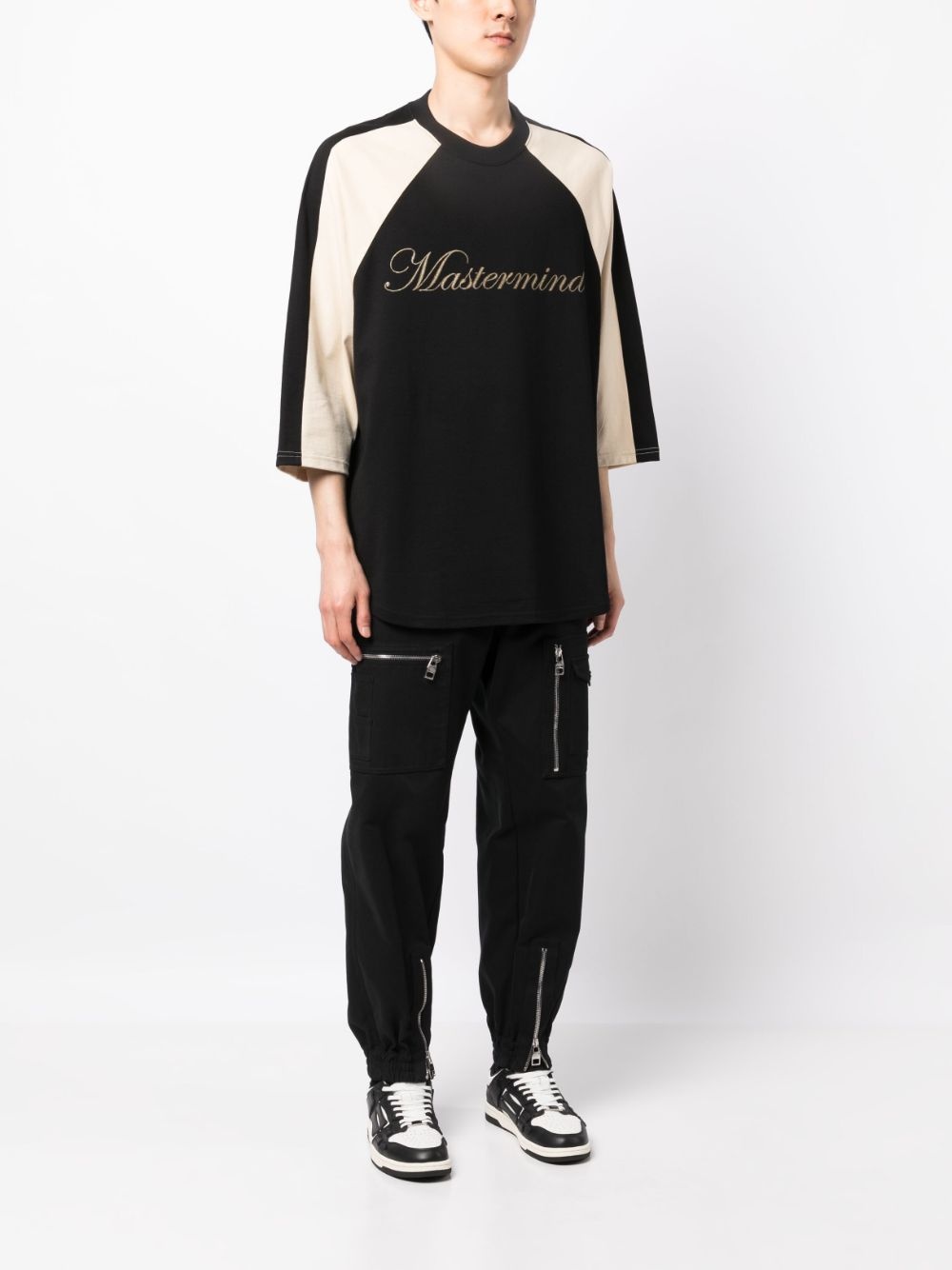 embroidered-logo cotton T-shirt - 3
