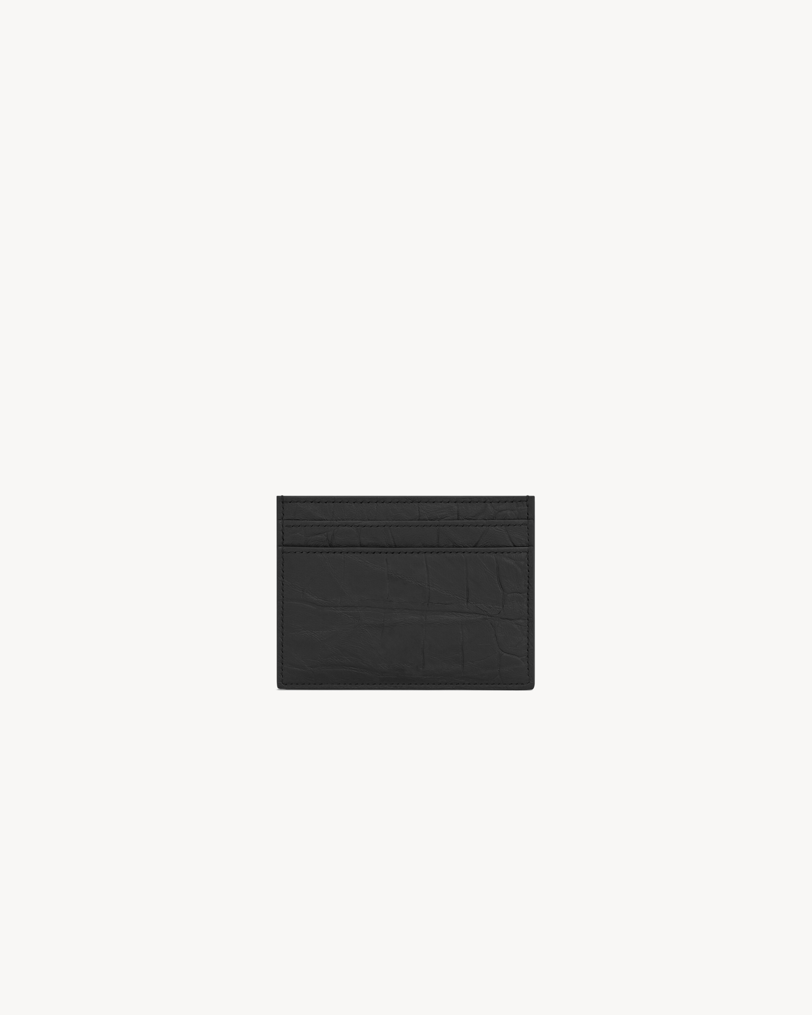 CASSANDRE CARD CASE IN CROCODILE-EMBOSSED LEATHER - 2