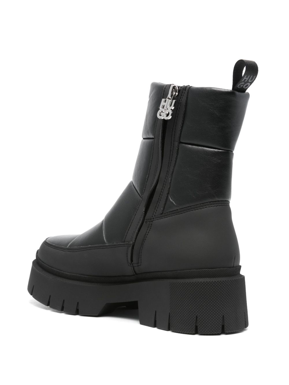 padded faux-leather boots - 3