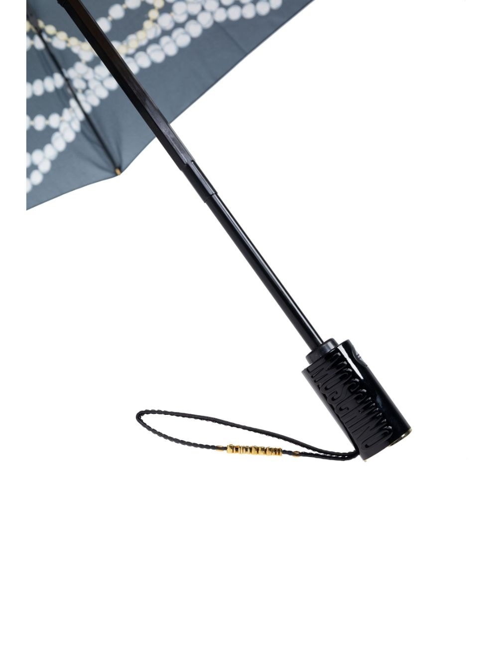 strung-pearls logo-print compact umbrella - 3