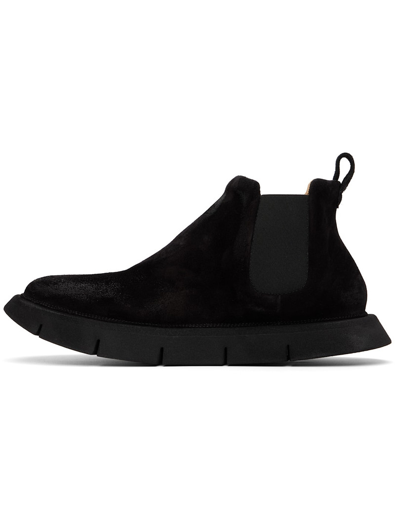 Marsèll Black Intagliata Leather Chelsea Boots outlook
