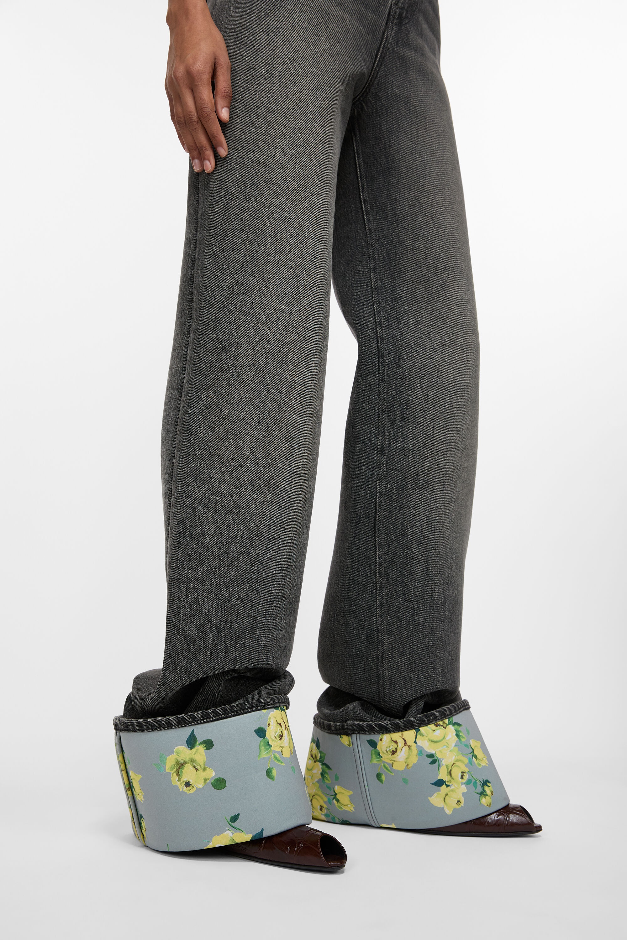 Denim bonded trousers - Anthracite grey - 5
