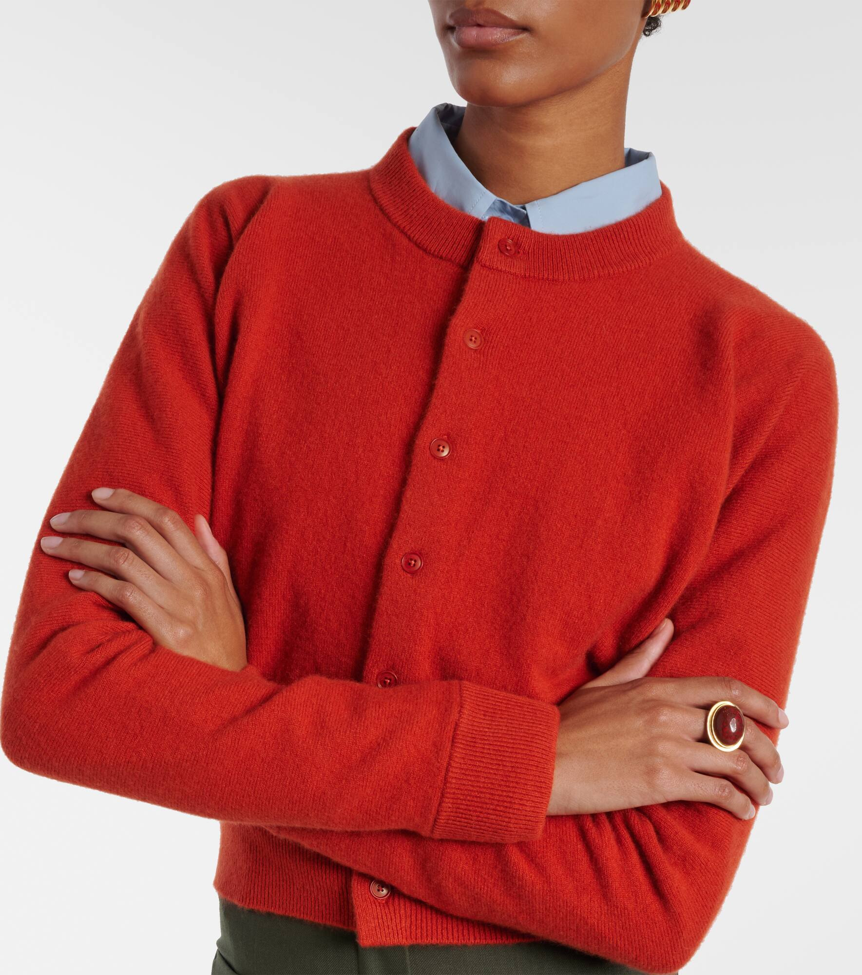 Blouson cashmere-blend cardigan - 6