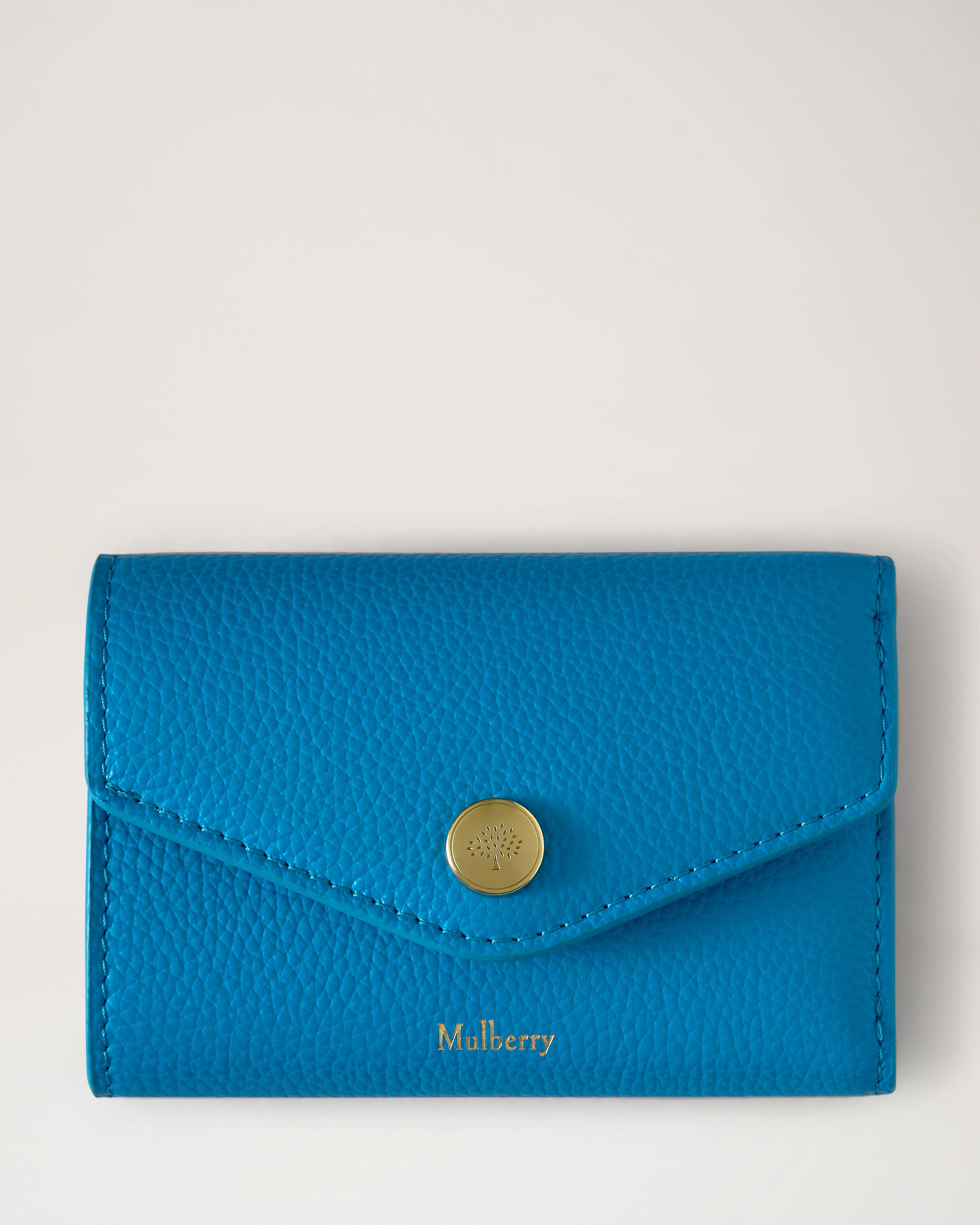 Folded Multi-Card Wallet Portobello Blue Small Classic Grain - 1