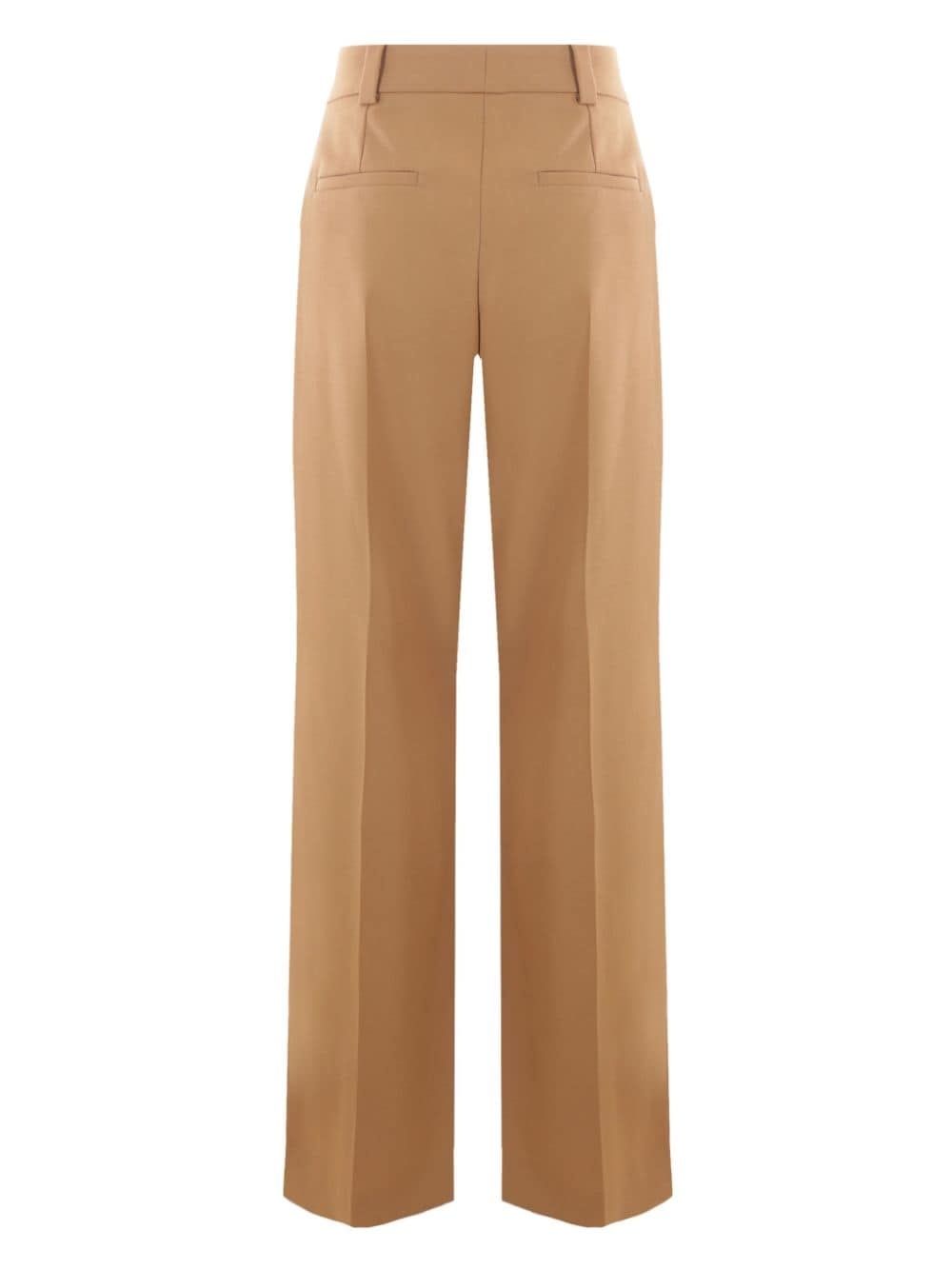 wool grain-de-poudre wide-leg trousers - 2