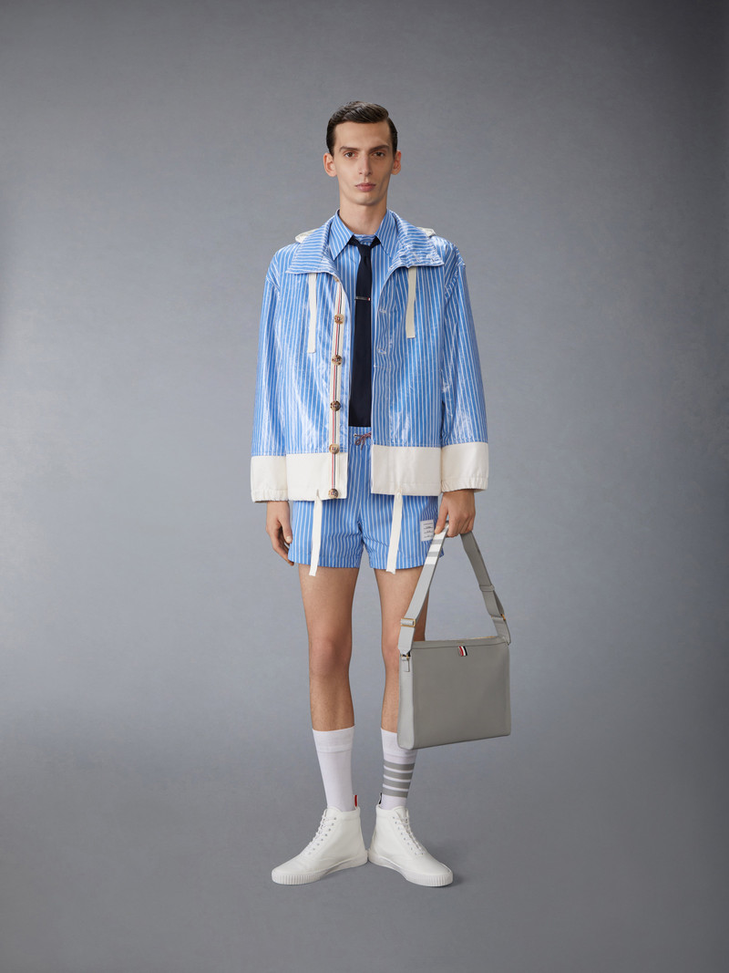 PINSTRIPE PRINTED TECH SWIM SHORTS 4