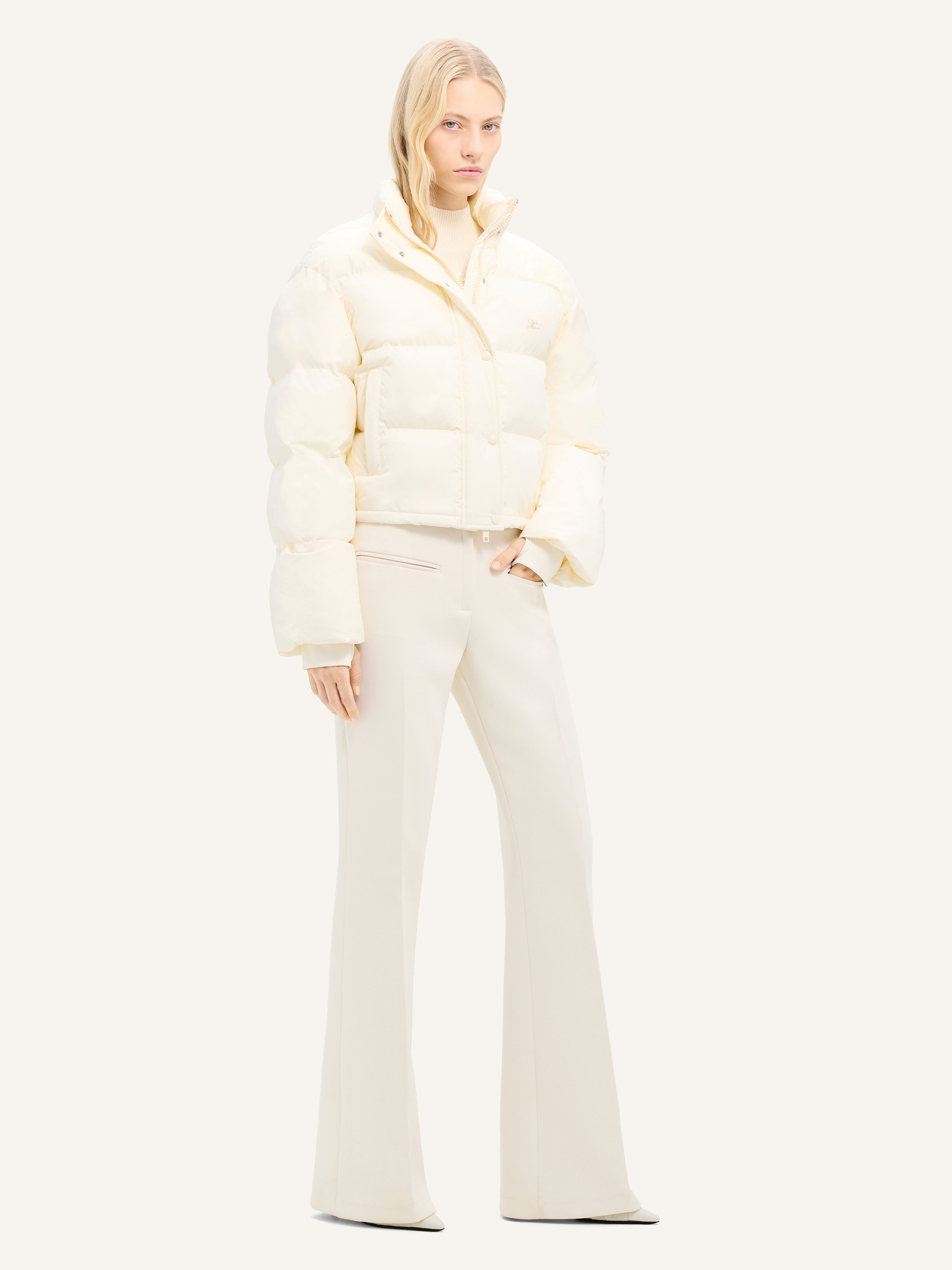 CROPPED NYLON PUFFER JACKET - 3