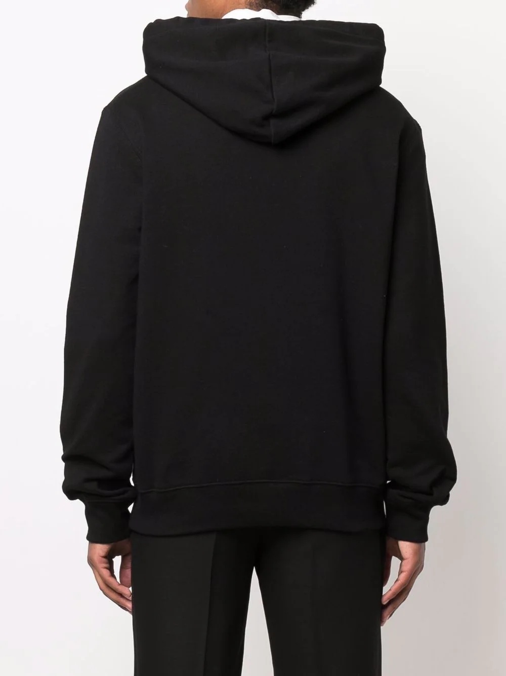 embroidered-logo drawstring hoodie - 4