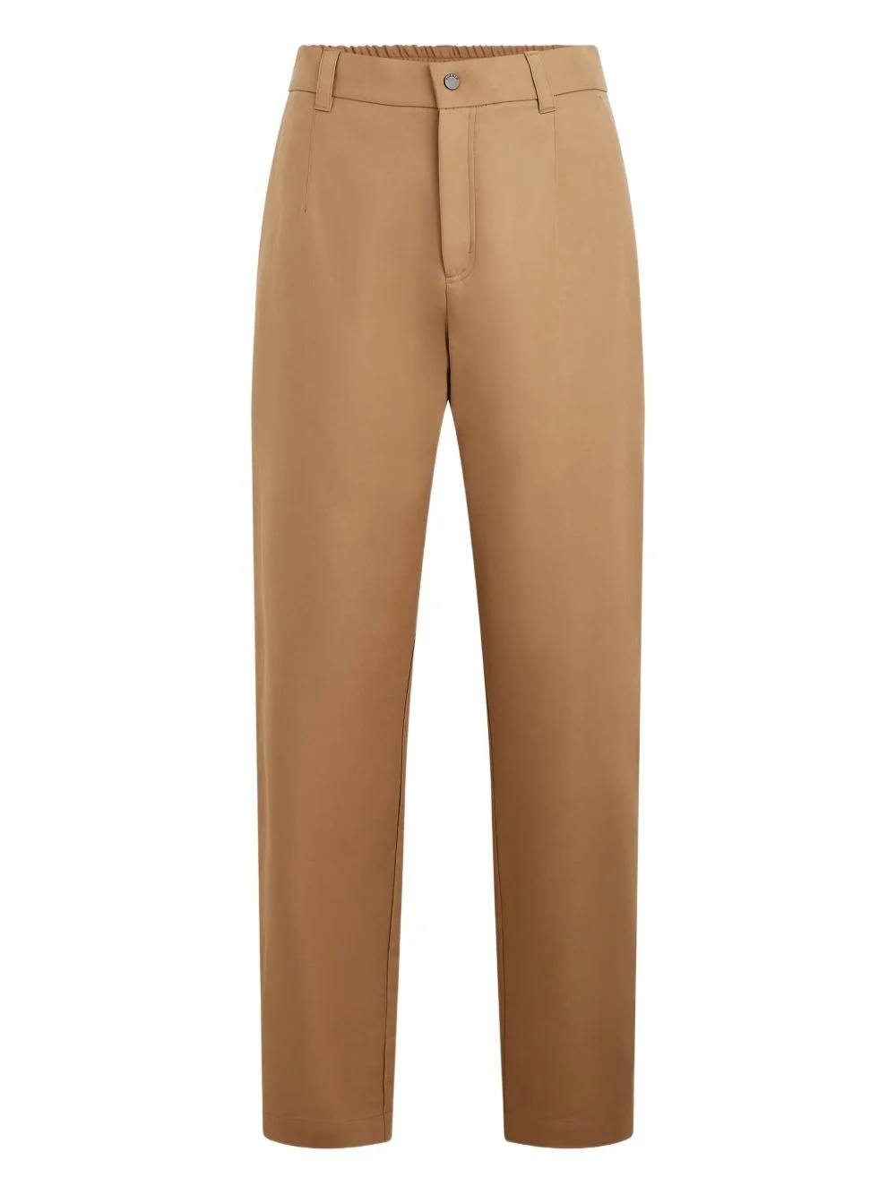 elastic-waist cotton trousers - 1