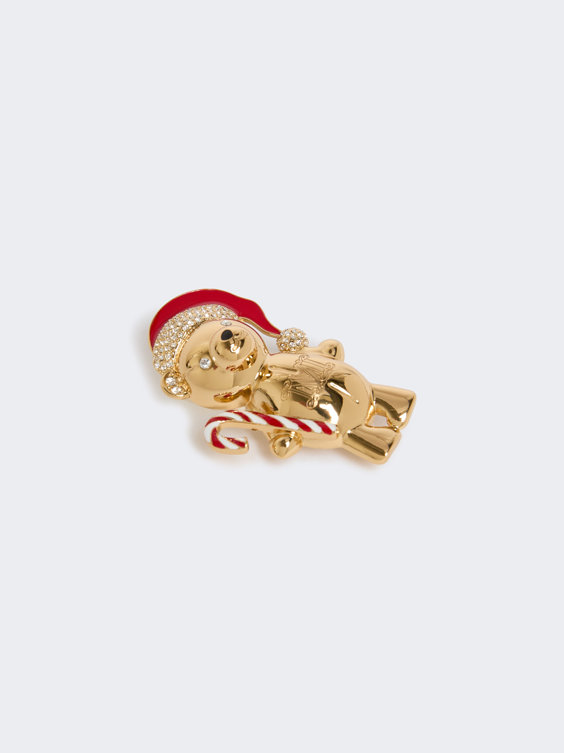 SHINY Metal teddy bear brooch - 2