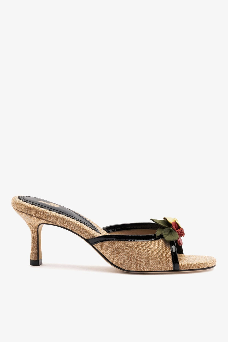 Juliette Mule Beige Raffia 1