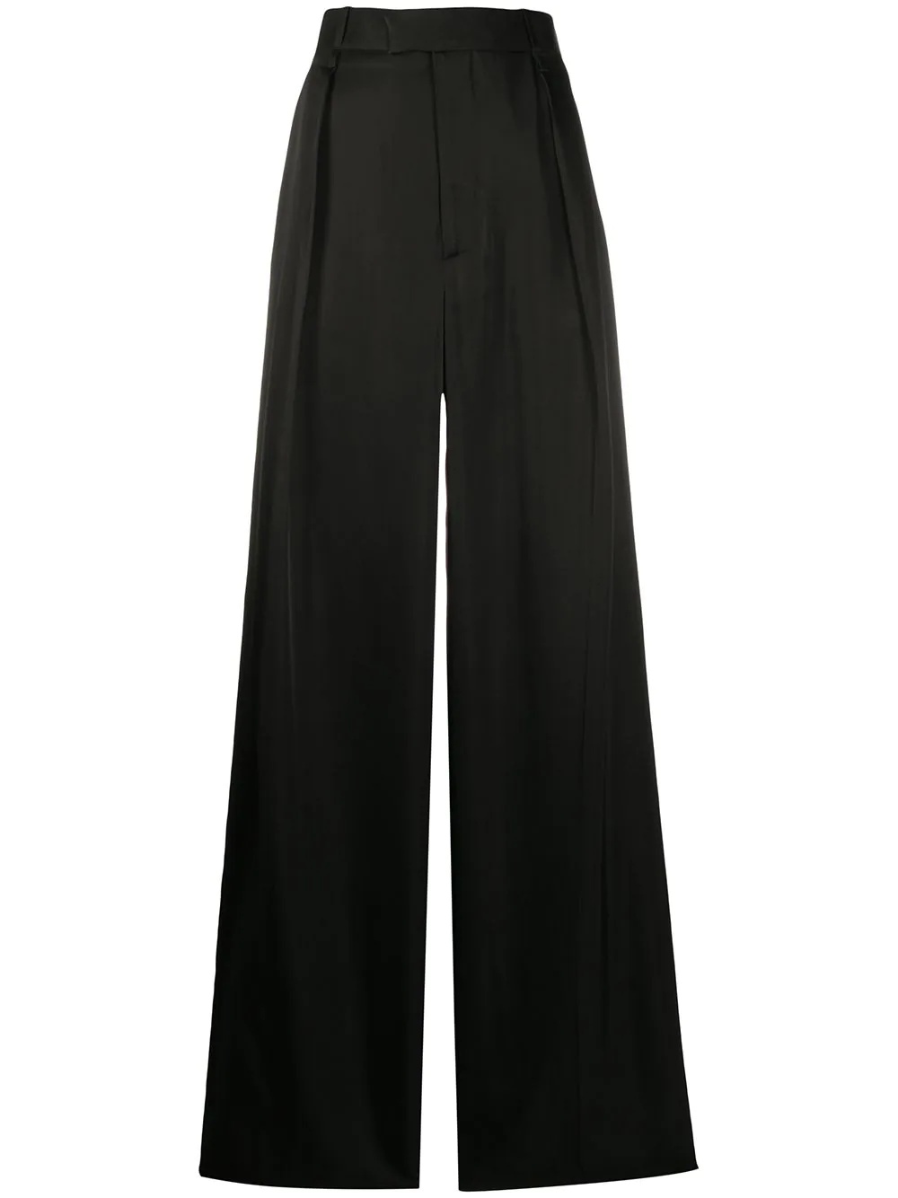 pleated wide-leg trousers - 1