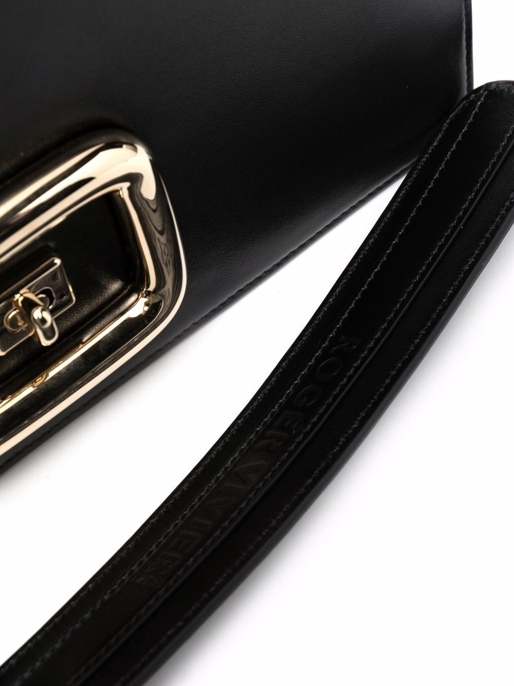 embossed-logo leather shoulder bag - 4