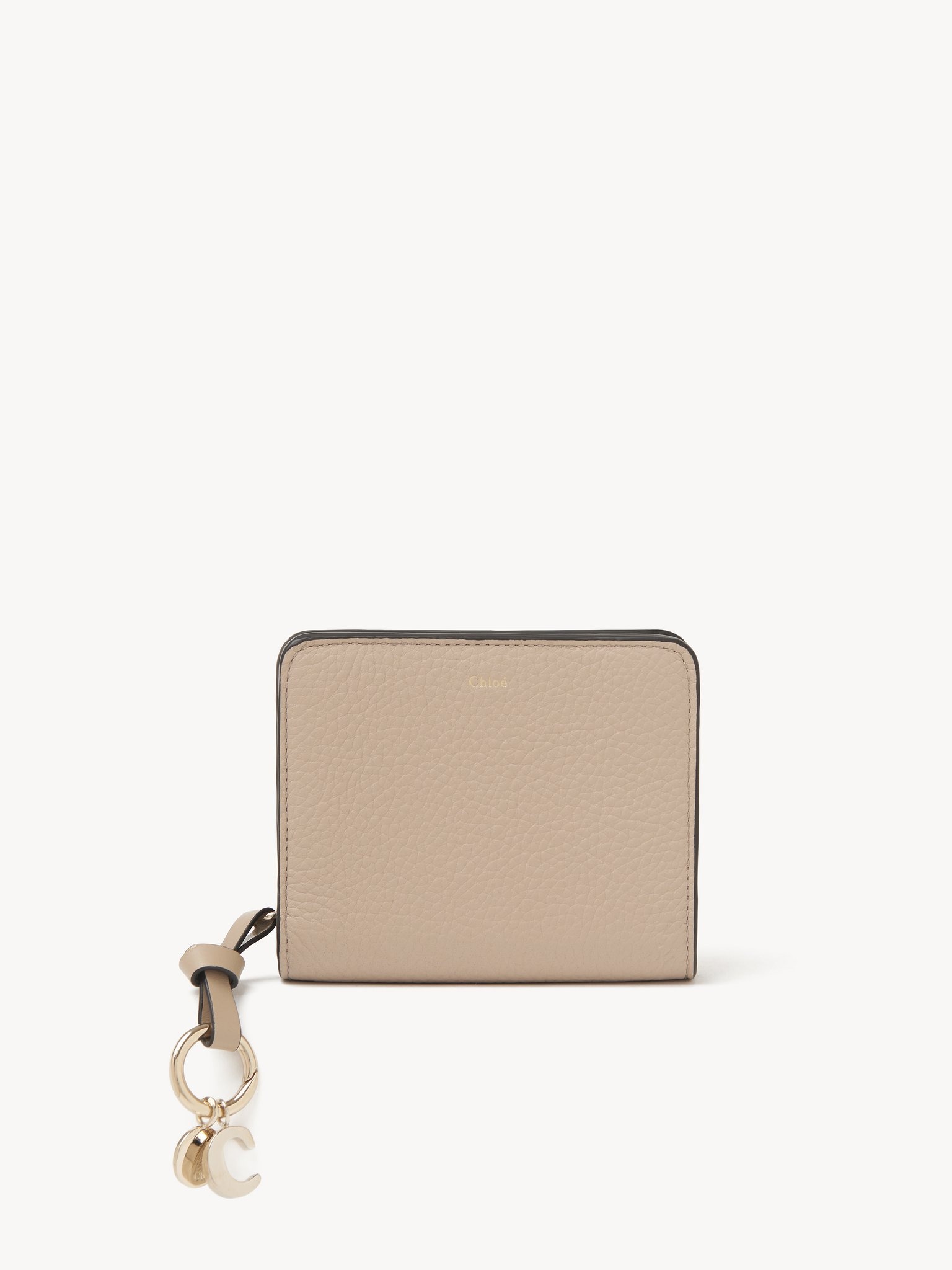 ALPHABET COMPACT WALLET IN GRAINED LEATHER 1