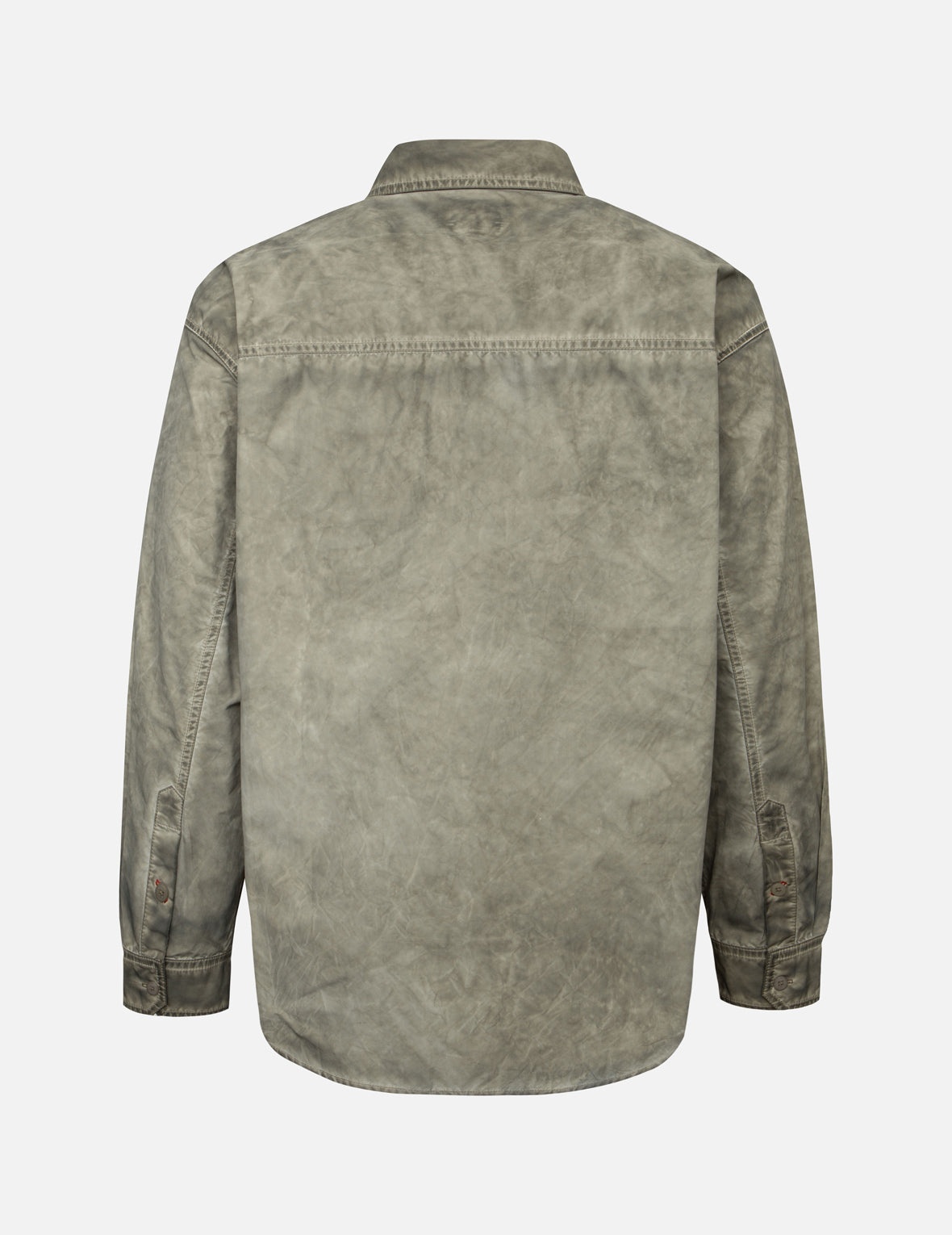 Washed Seagull Embroidery Loose Fit Shirt - 2