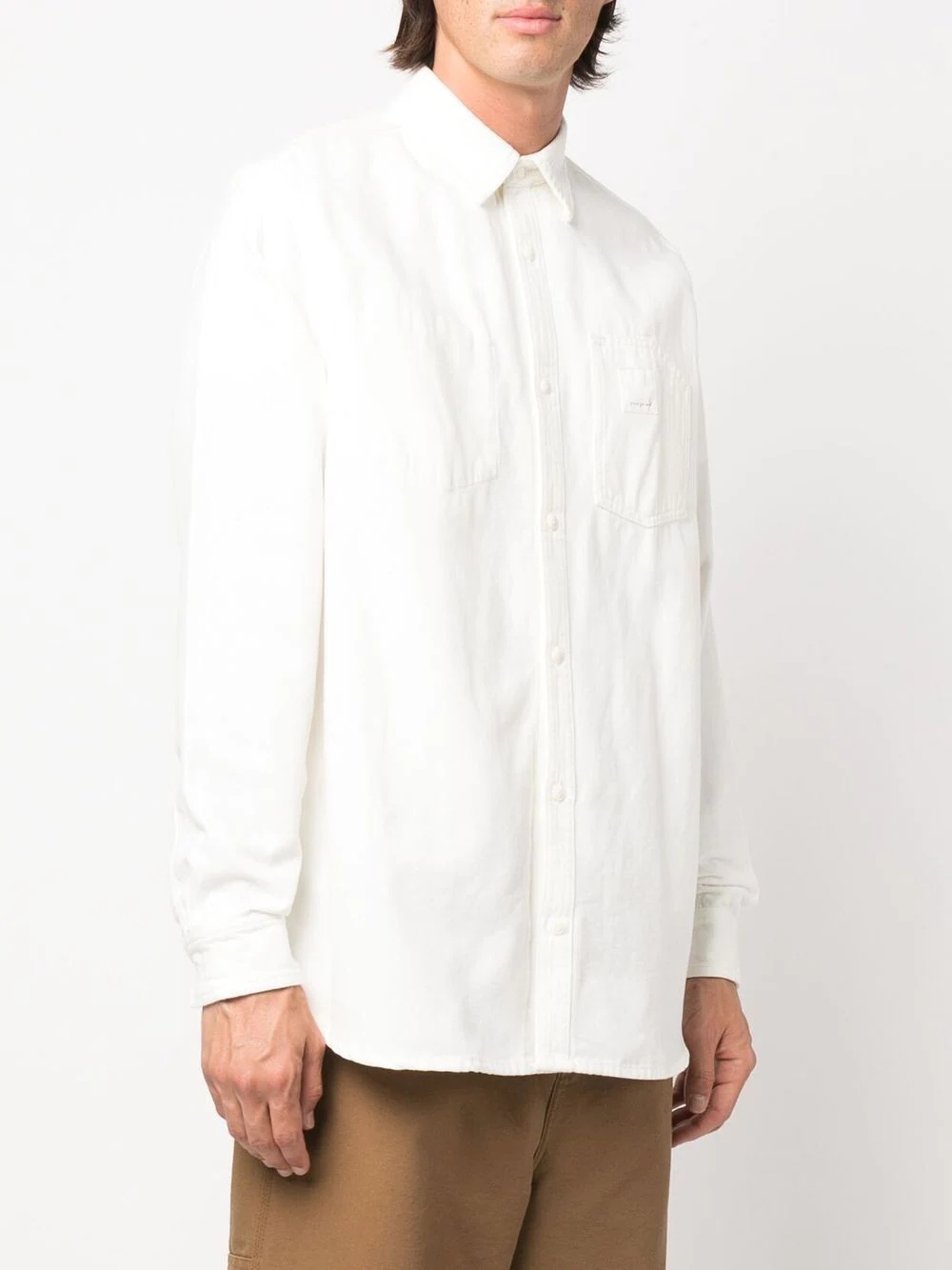 x Carhartt logo-patch detail shirt - 4