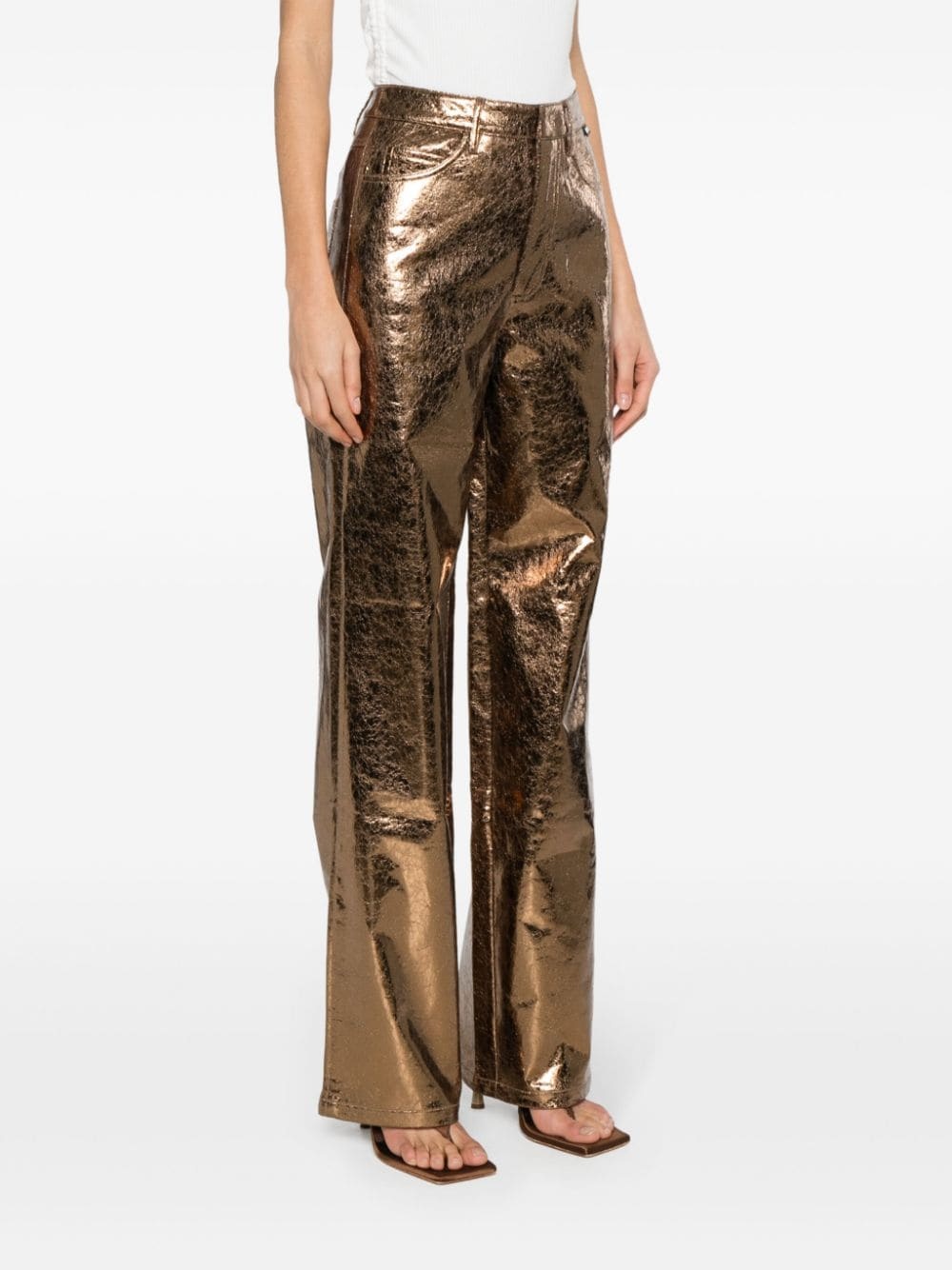 high-waist straight-leg trousers - 3