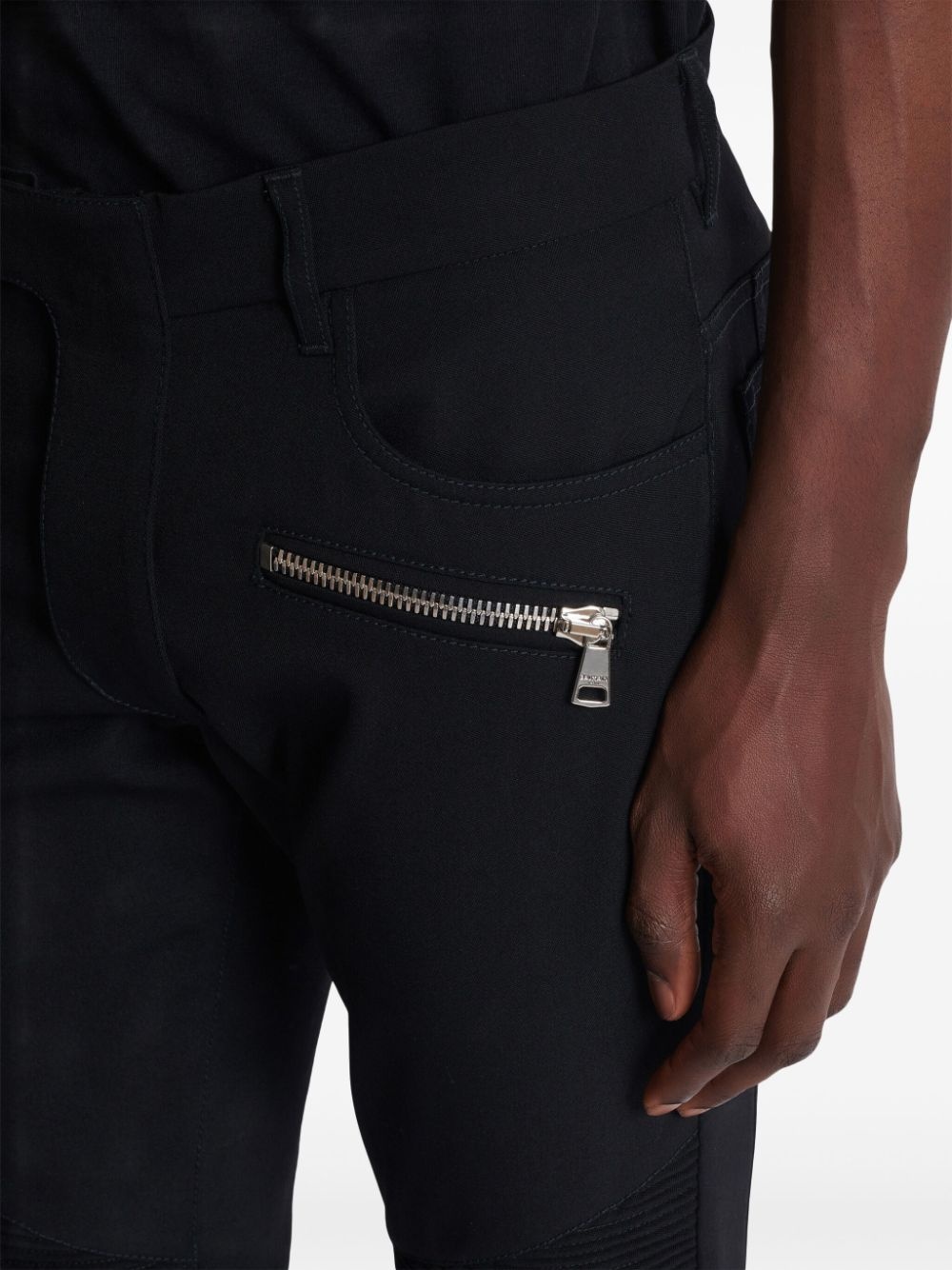 tailored biker trousers - 6