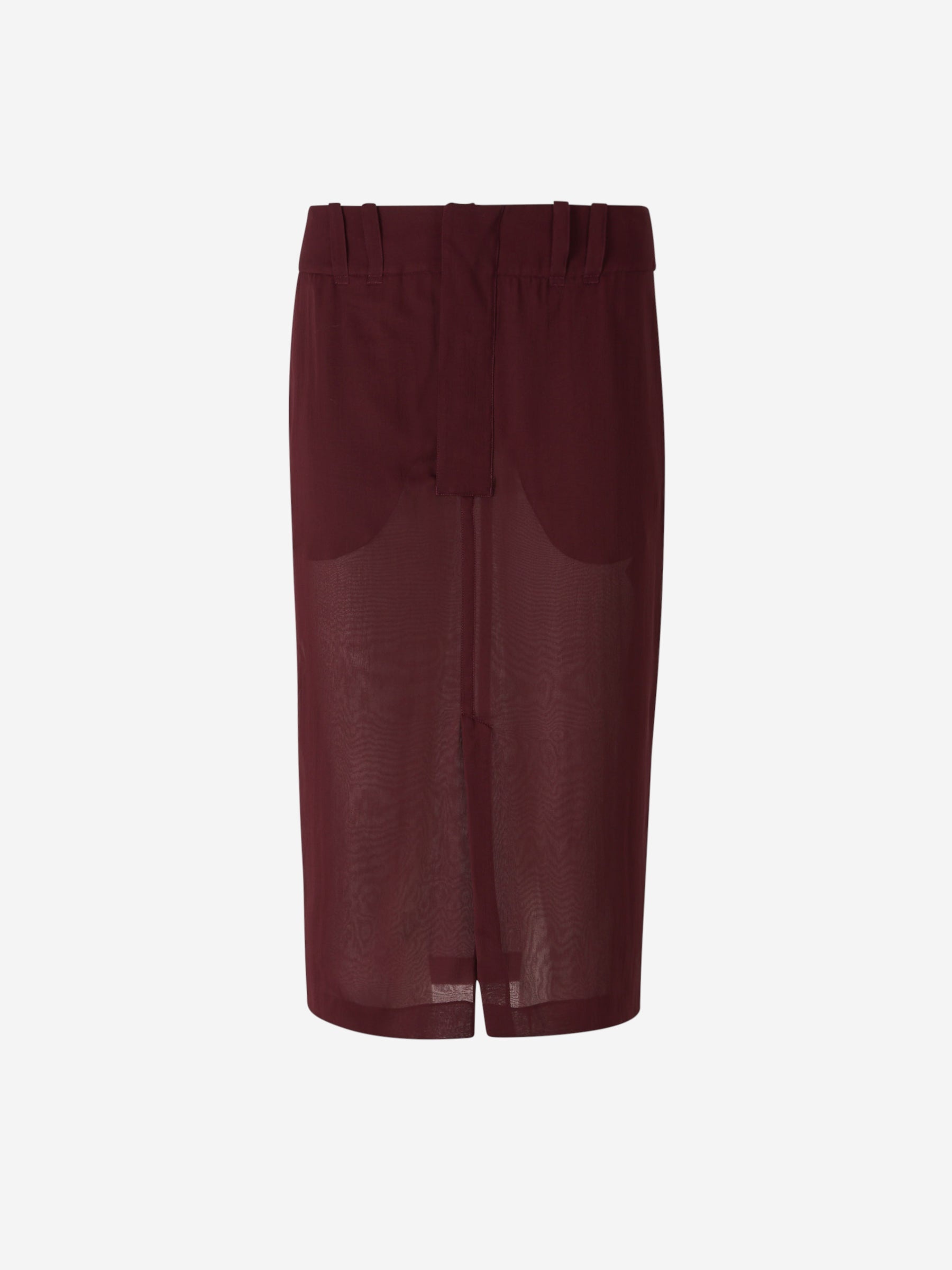 SILK MIDI SKIRT - 1