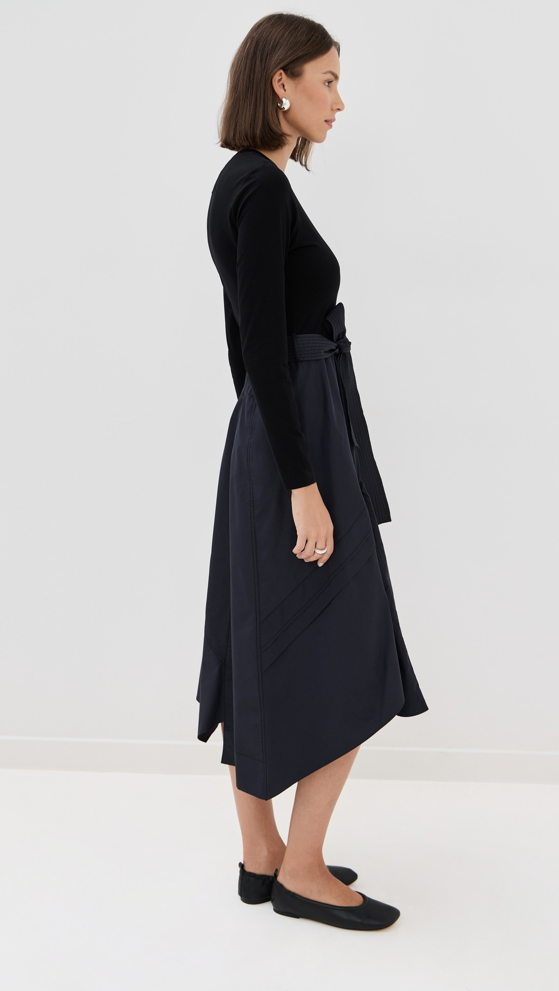 Long Sleeve T-Shirt Combo Dress - 3