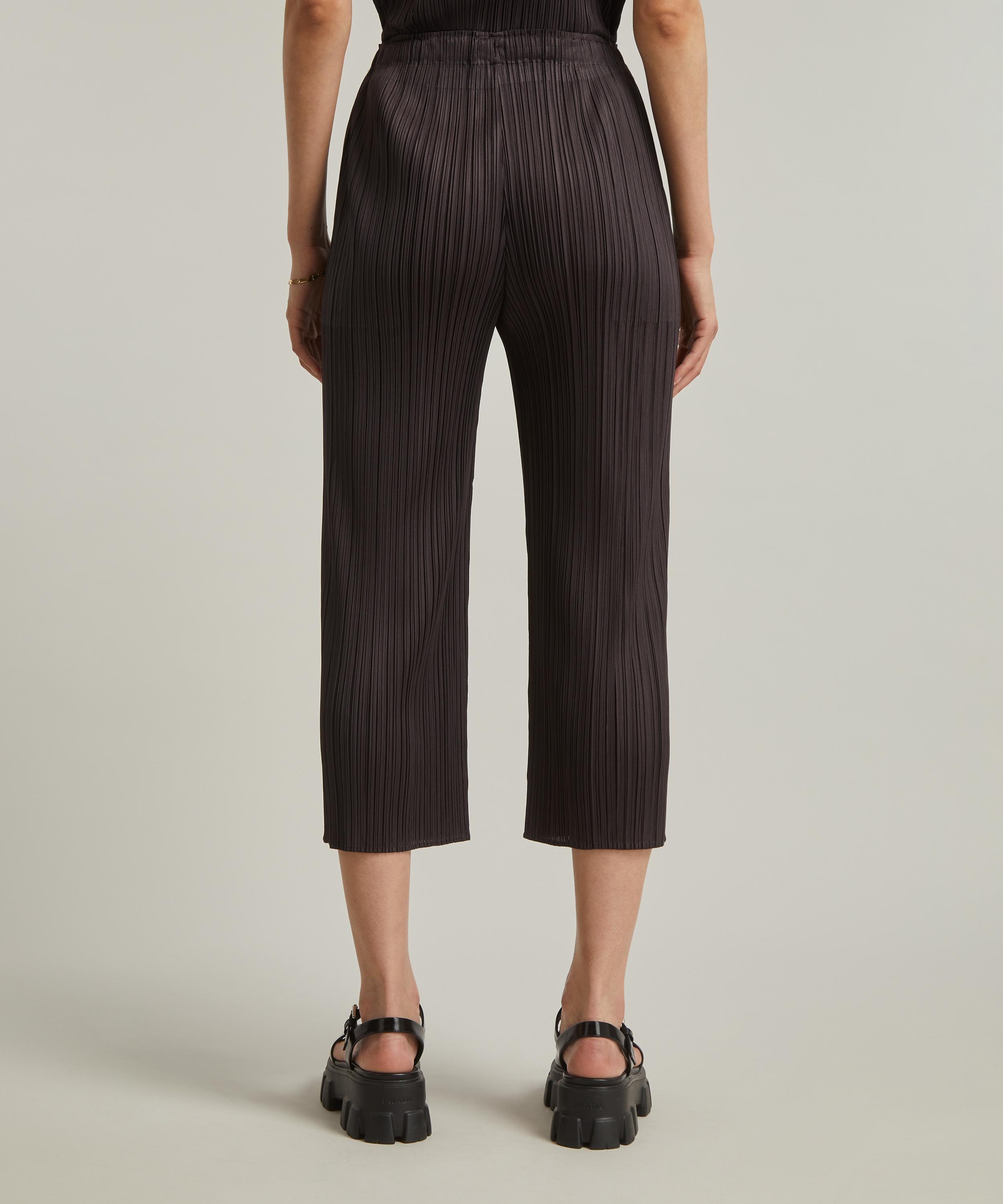 MONTHLY COLOURS: APRIL Pleated Straight-Leg Cropped Trousers - 4