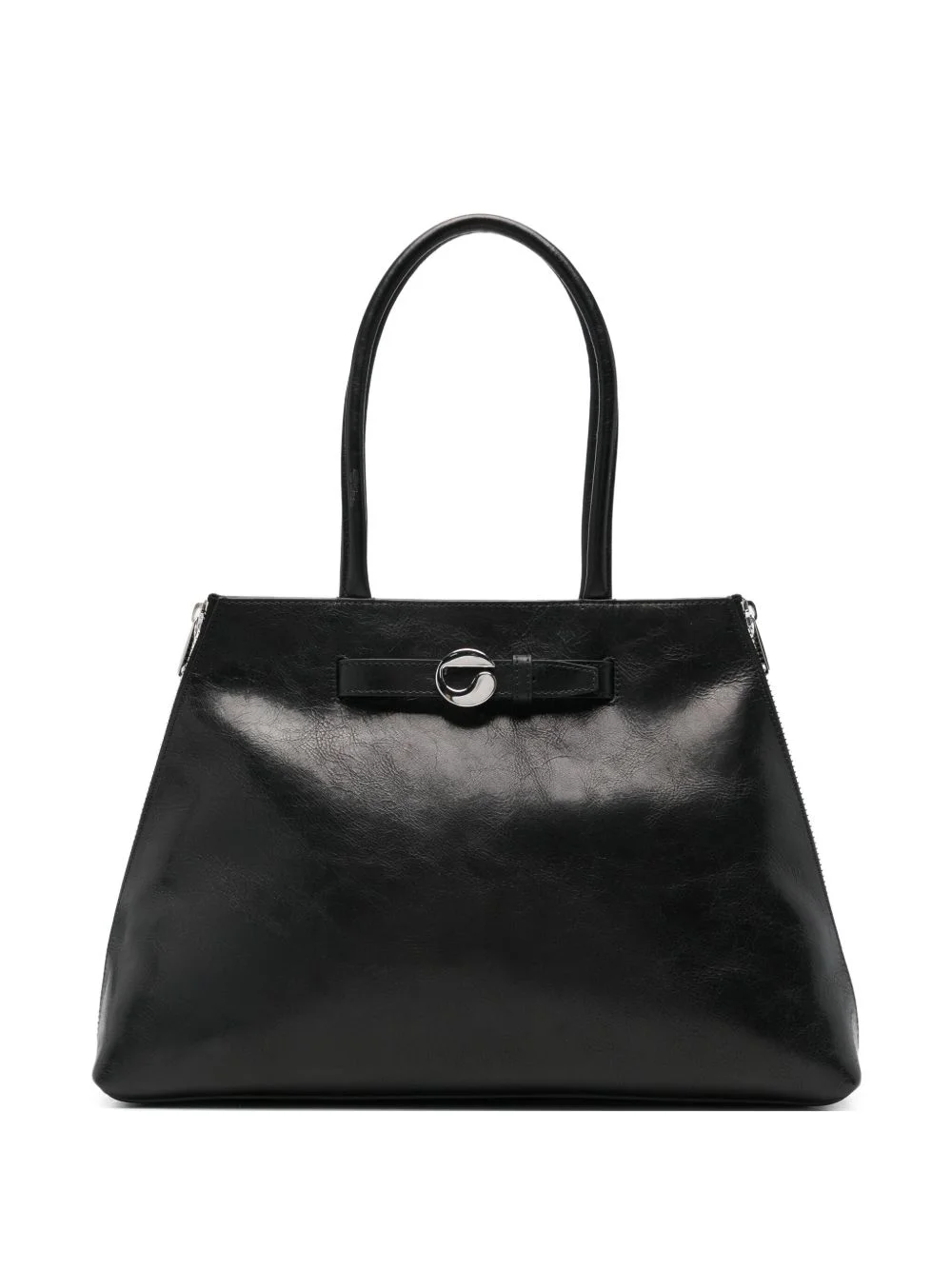 buckle-fastening leather shoulder bag - 1