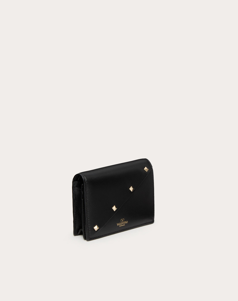 SMALL VALENTINO GARAVANI ROCKSTUD WISPY CALFSKIN WALLET 4