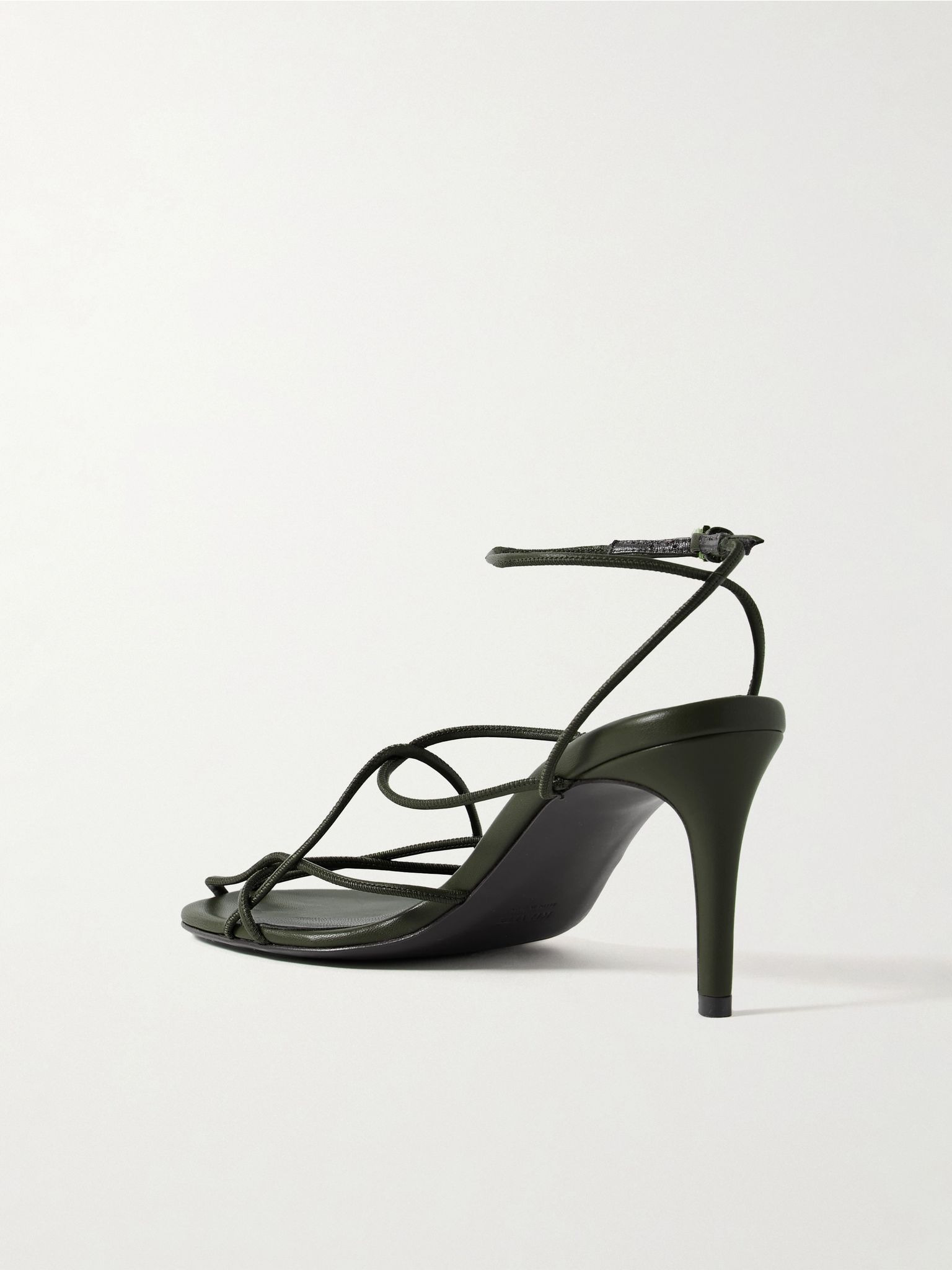 Loulou leather sandals Army green - 3