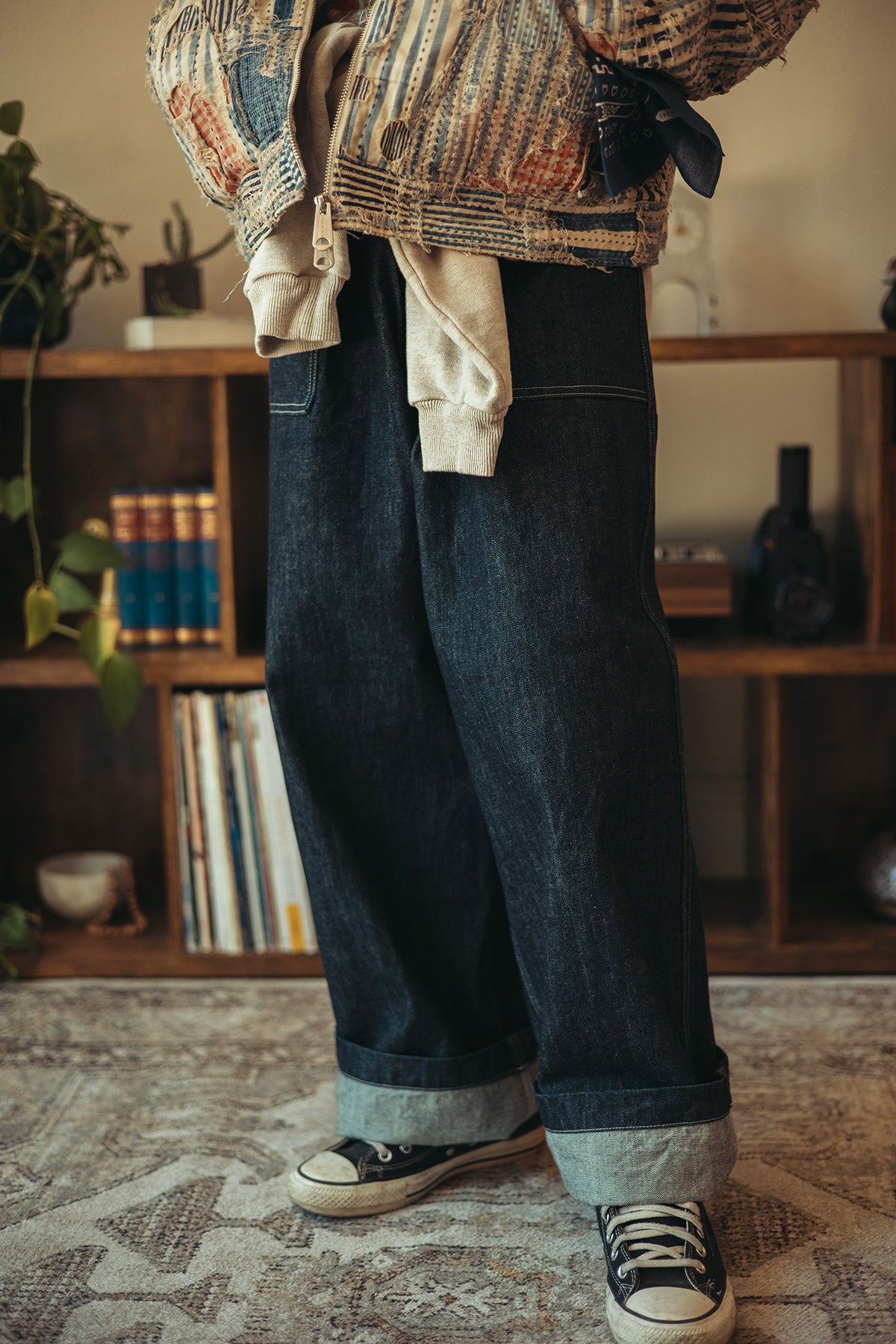 14oz Denim FATIGUE Baggy Pants - Indigo - 2