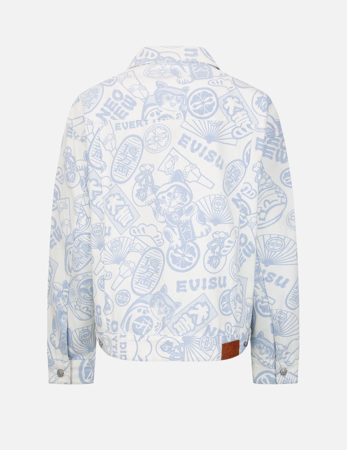 ALLOVER EVISU SQUAD DISCHARGE-PRINT OVERSIZE DENIM JACKET - 2