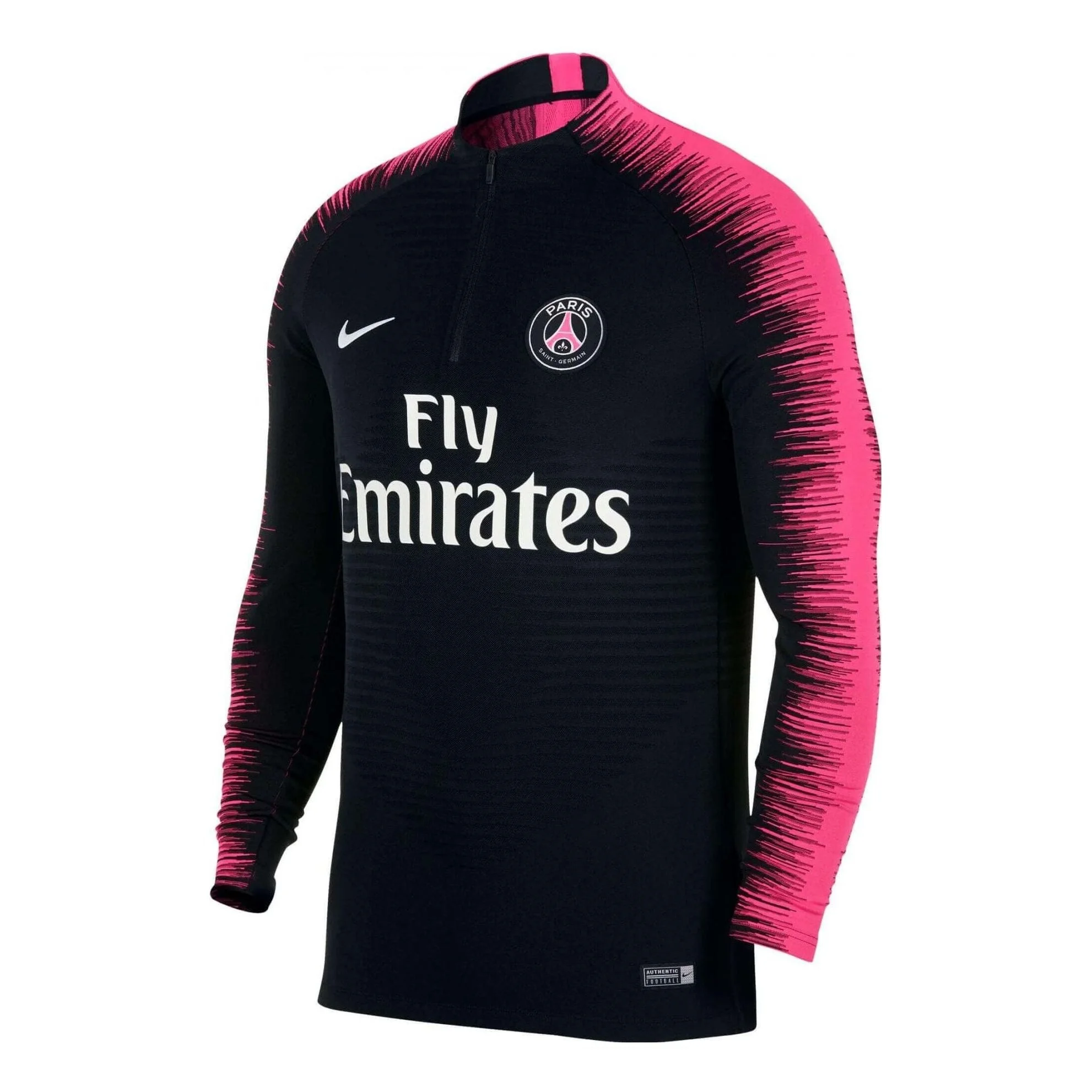 Nike Contrasting Colors Alphabet Team Half Zipper Soccer Jacket 'Black Pink' 894192-011 - 1