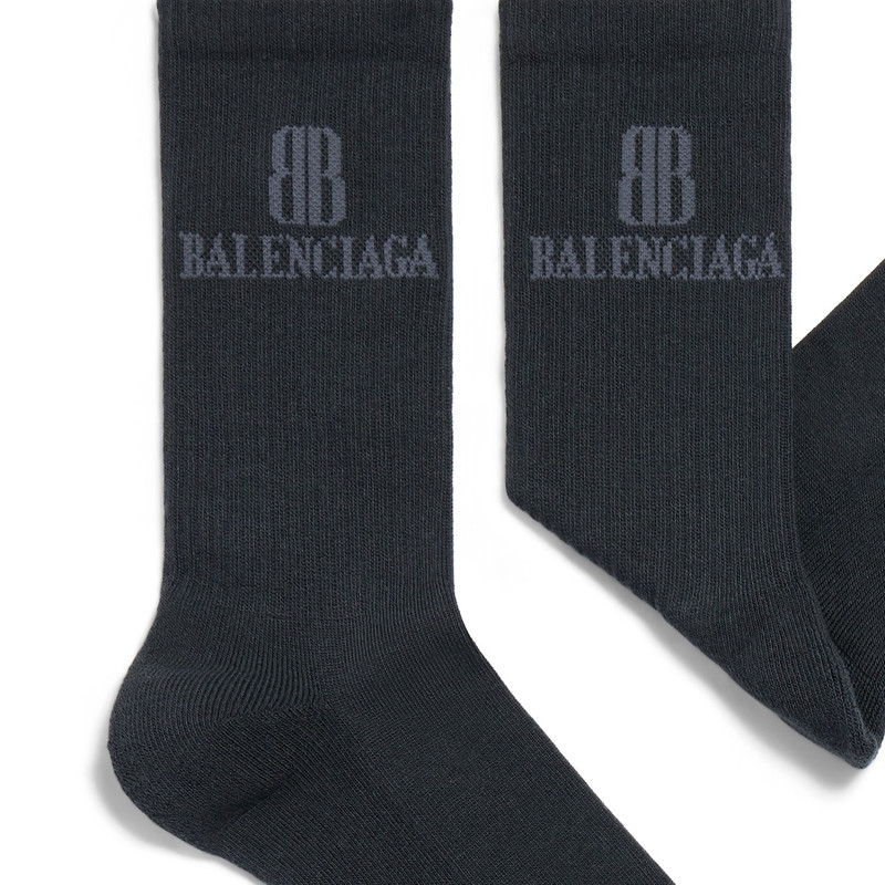 BALENCIAGA Women's Nano Bb Socks in Black Faded outlook