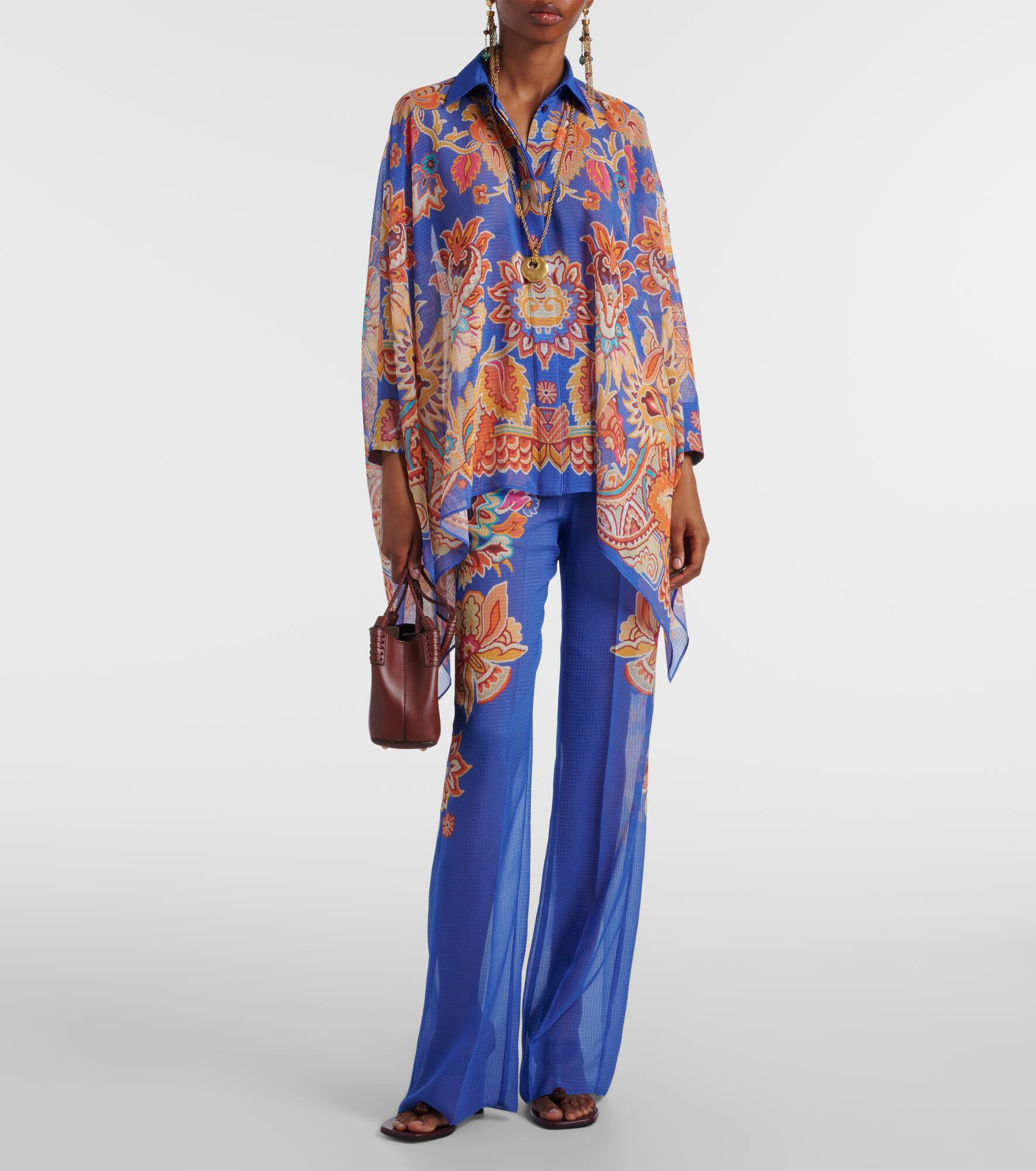 Printed poncho - 2