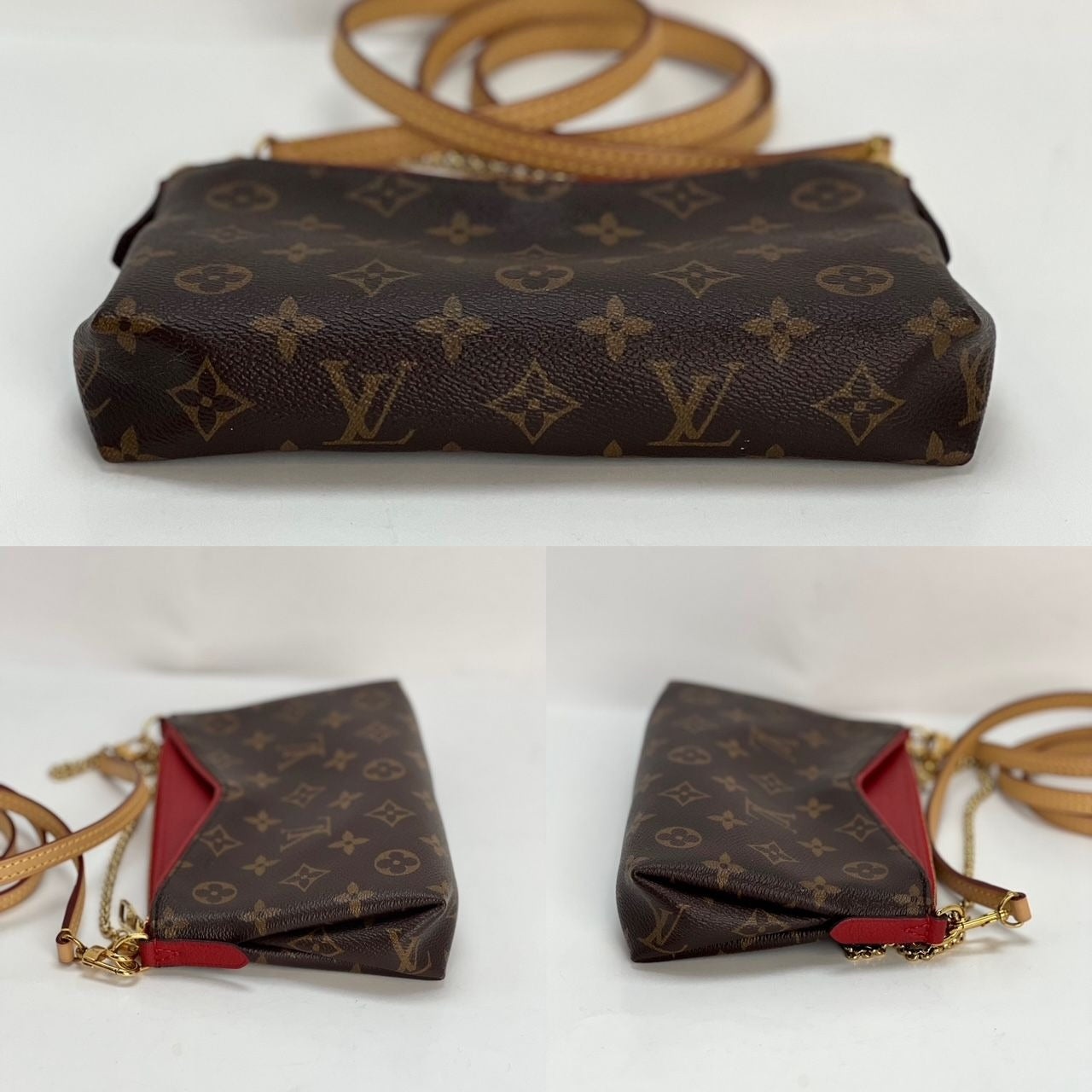 Louis Vuitton Pallas Monogram Clutch Cherry Crossbody