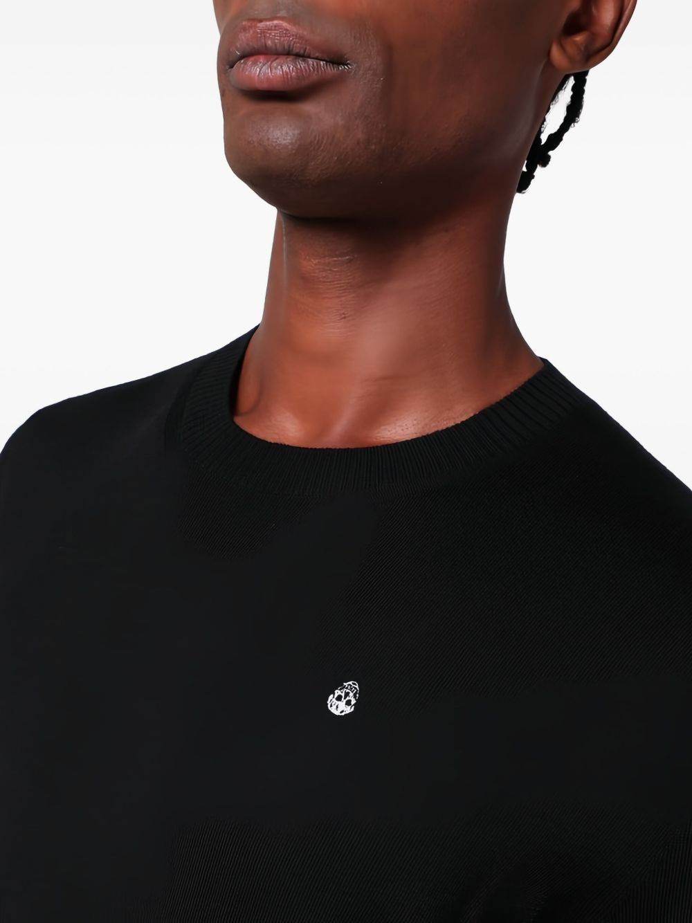 skull-embellished crew-neck sweater - 5