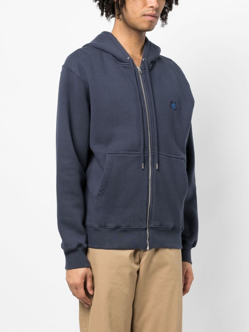 Fox-patch cotton drawstring hoodie - 3
