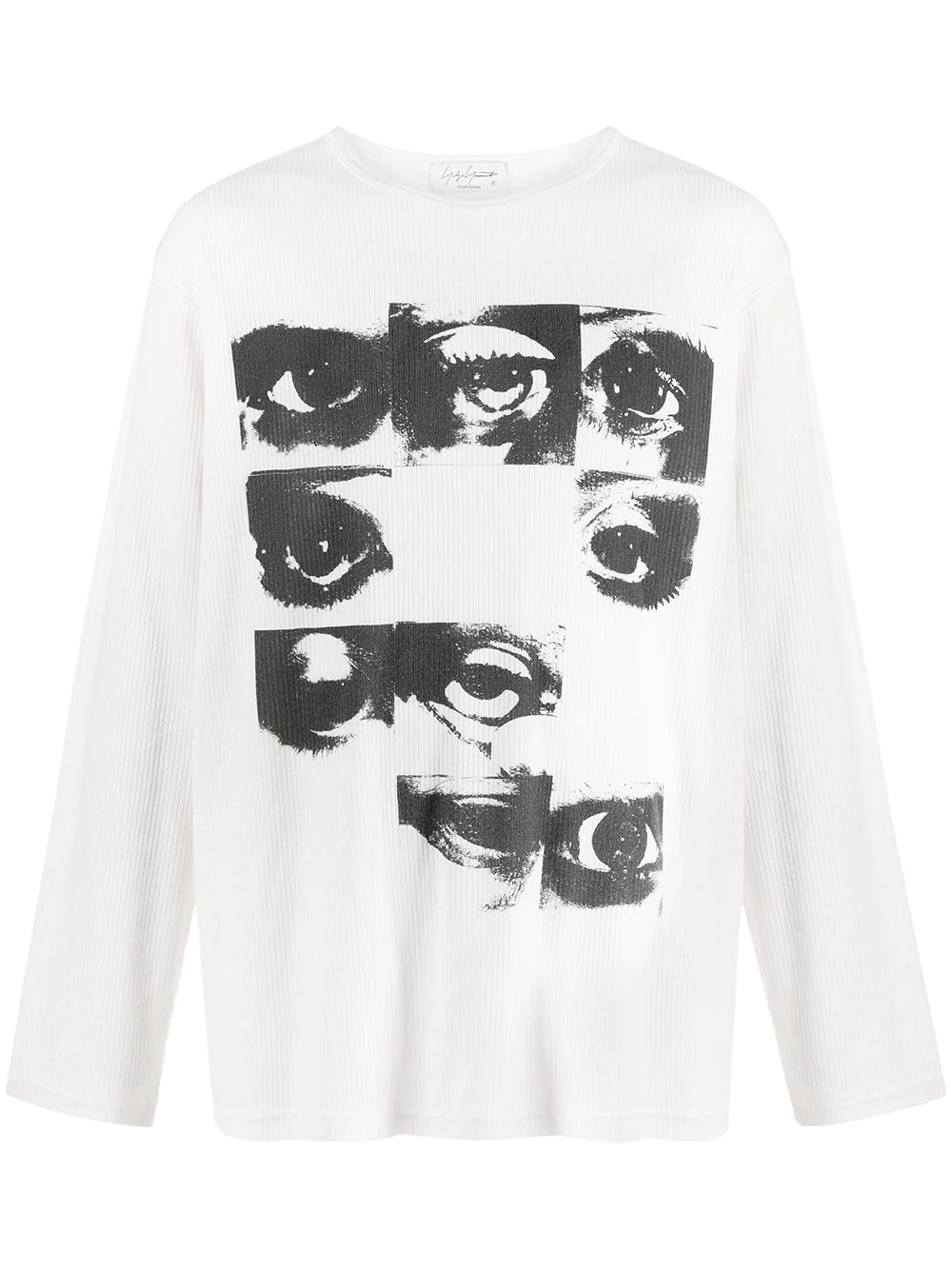 eye print ribbed top - 1