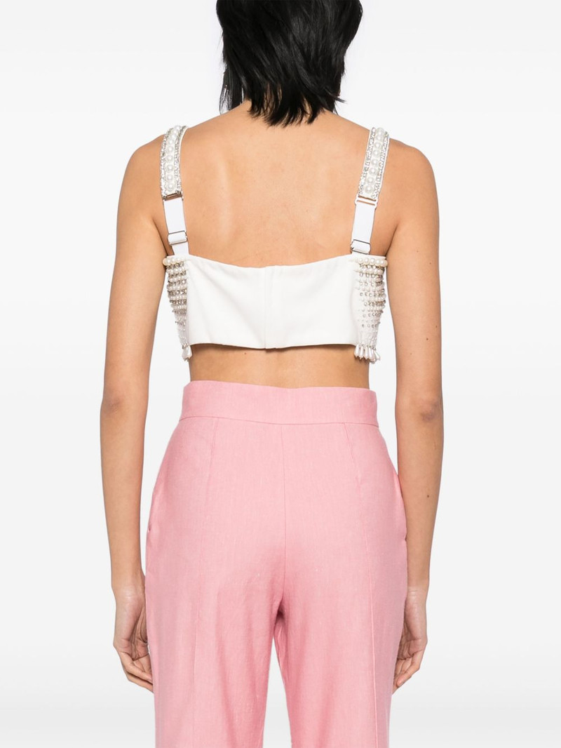 pearl trimmed cropped vest 4