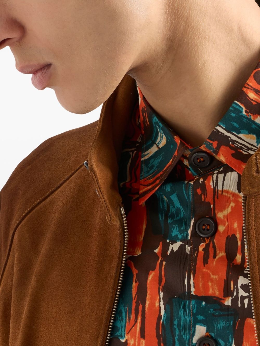 square-print shirt - 5