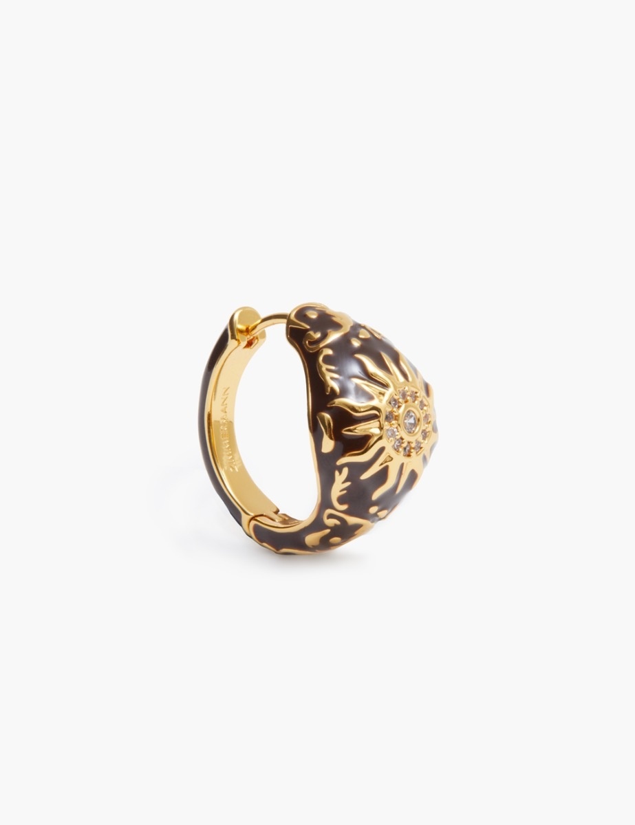 ENAMEL SIGNET EARRING - 3