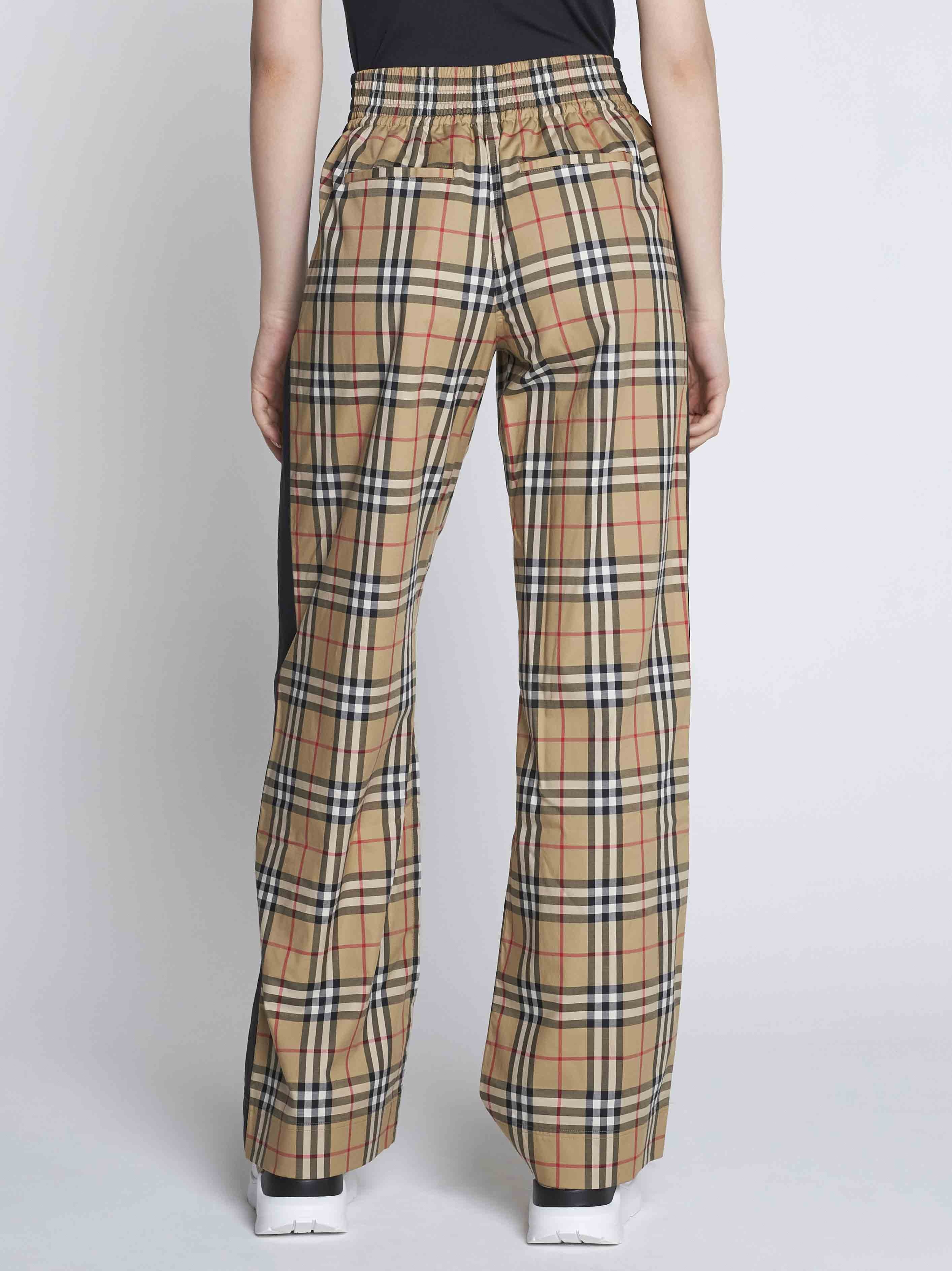 Lowane check print cotton trousers - 4