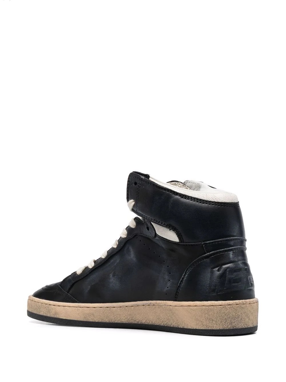 logo-print high-top suede sneakers - 3