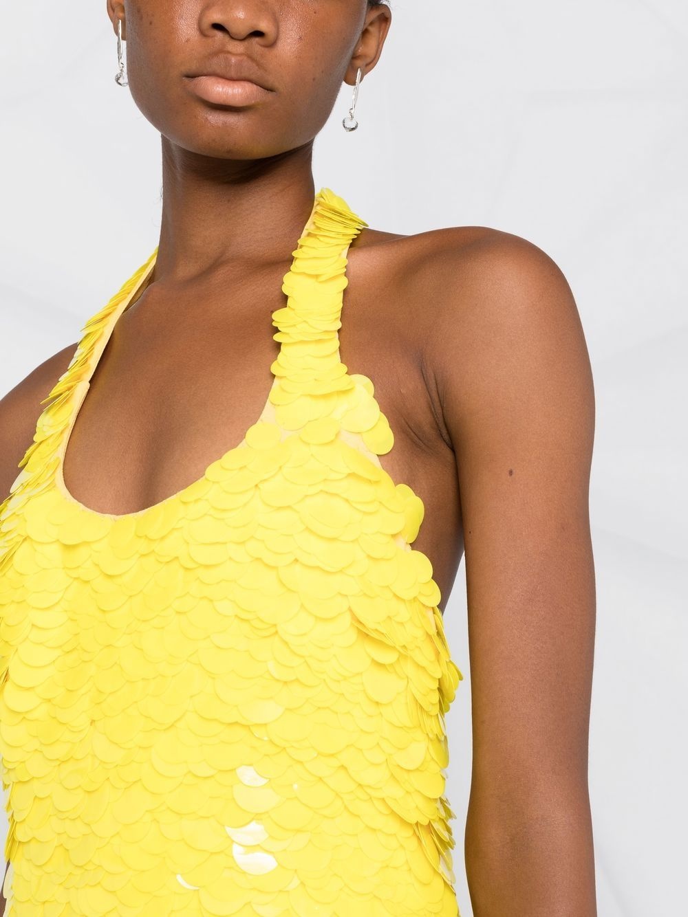scale-effect cut-out mini dress - 3