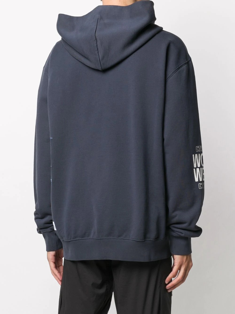 logo print graphic hoodie - 4